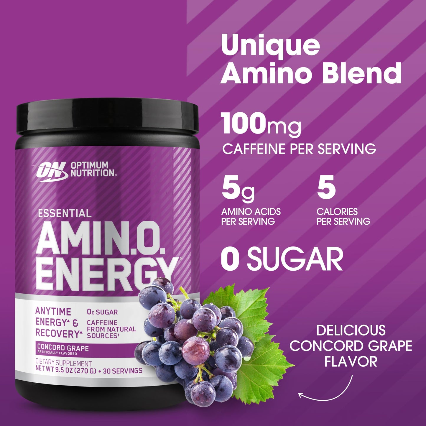 Optimum Nutrition Amino Energy Pre Workout with Green Tea, BCAA, Amino Acids, Keto Friendly, Green Coffee Extract, Energy Powder, 9.5 Ounce