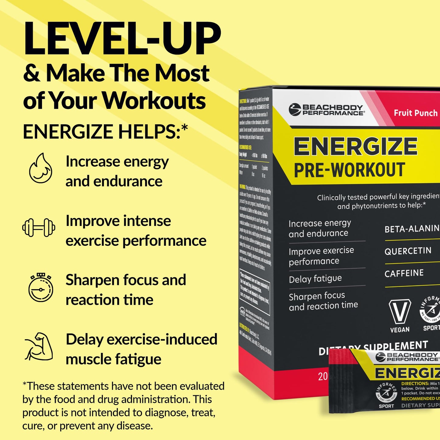 BODi Energize Pre Workout Powder 20 Servings