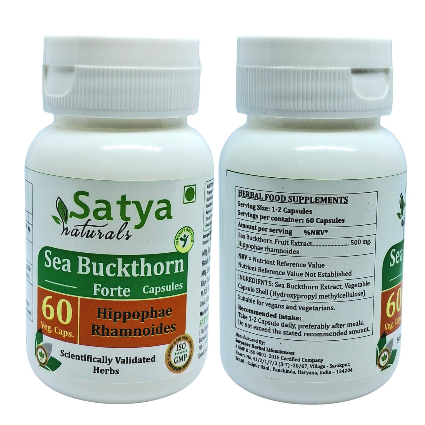 Satya Naturals Sea Buchthorn Forte Capsules 500 mg, 120 Capsules