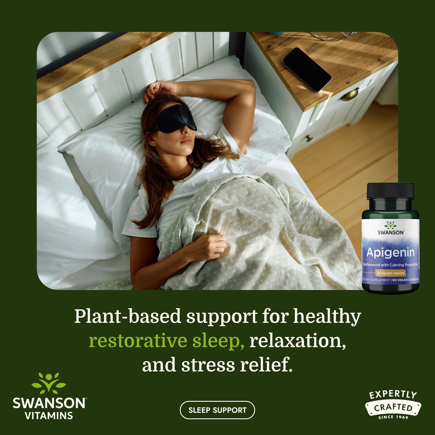 Swanson Apigenin Bioflavonoid Supplement Capsules 180 Count