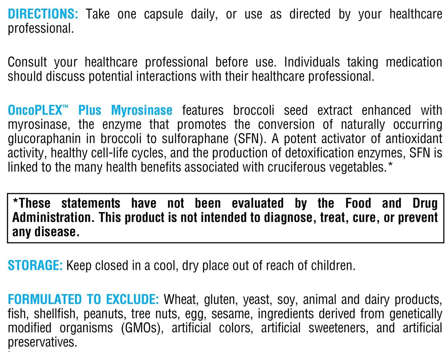 XYMOGEN OncoPLEX Plus Myrosinase - 30 mg Glucoraphanin with 170 mg Myrosinase Enzyme - Cellular & Antioxidant Support - Vegetarian, Gluten-Free & Dairy-Free, 30 Capsules