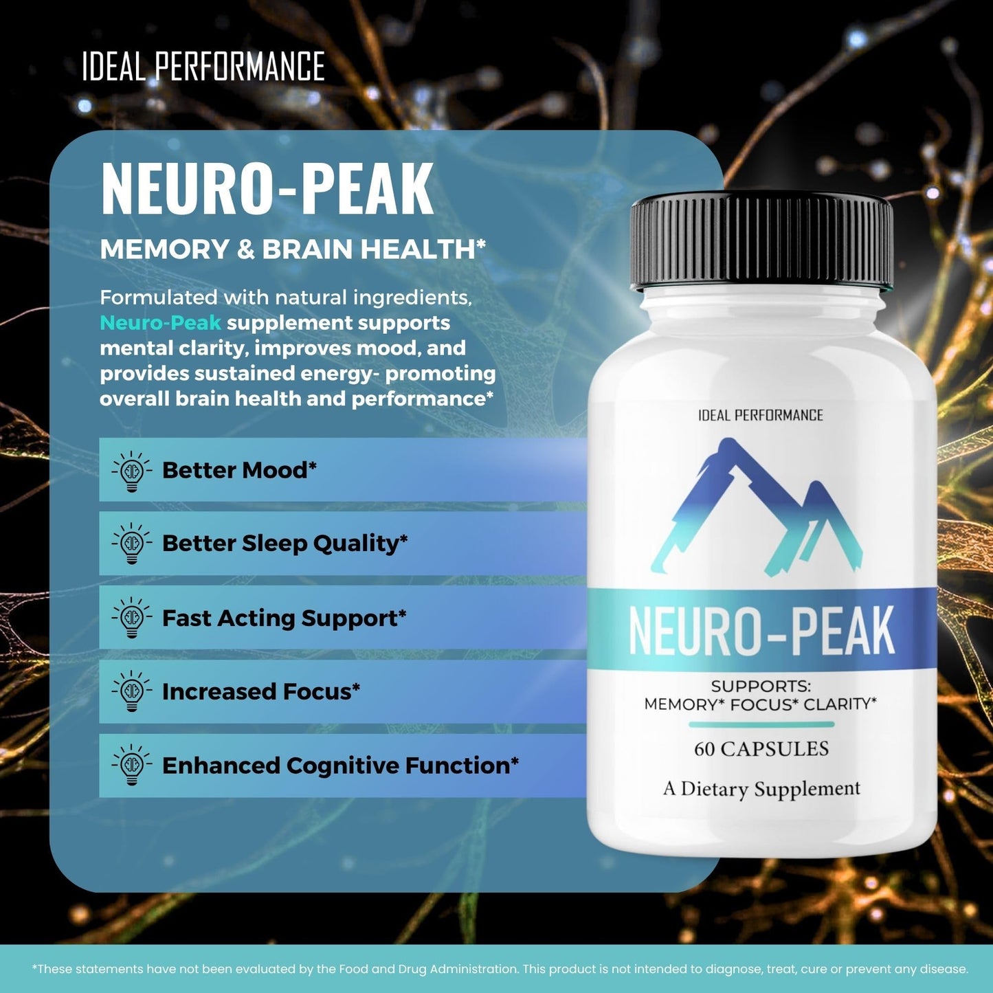 IDEAL PERFORMANCE Neuro Peak Capsules 180