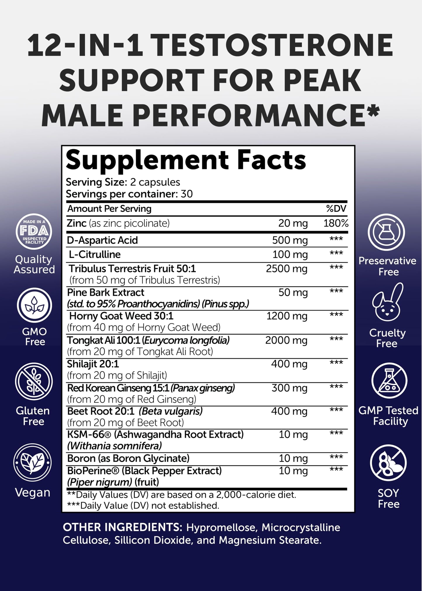 Lunakai Testosterone Booster Capsules + Creatine Monohydrate Gummies Bundle, 120-Count