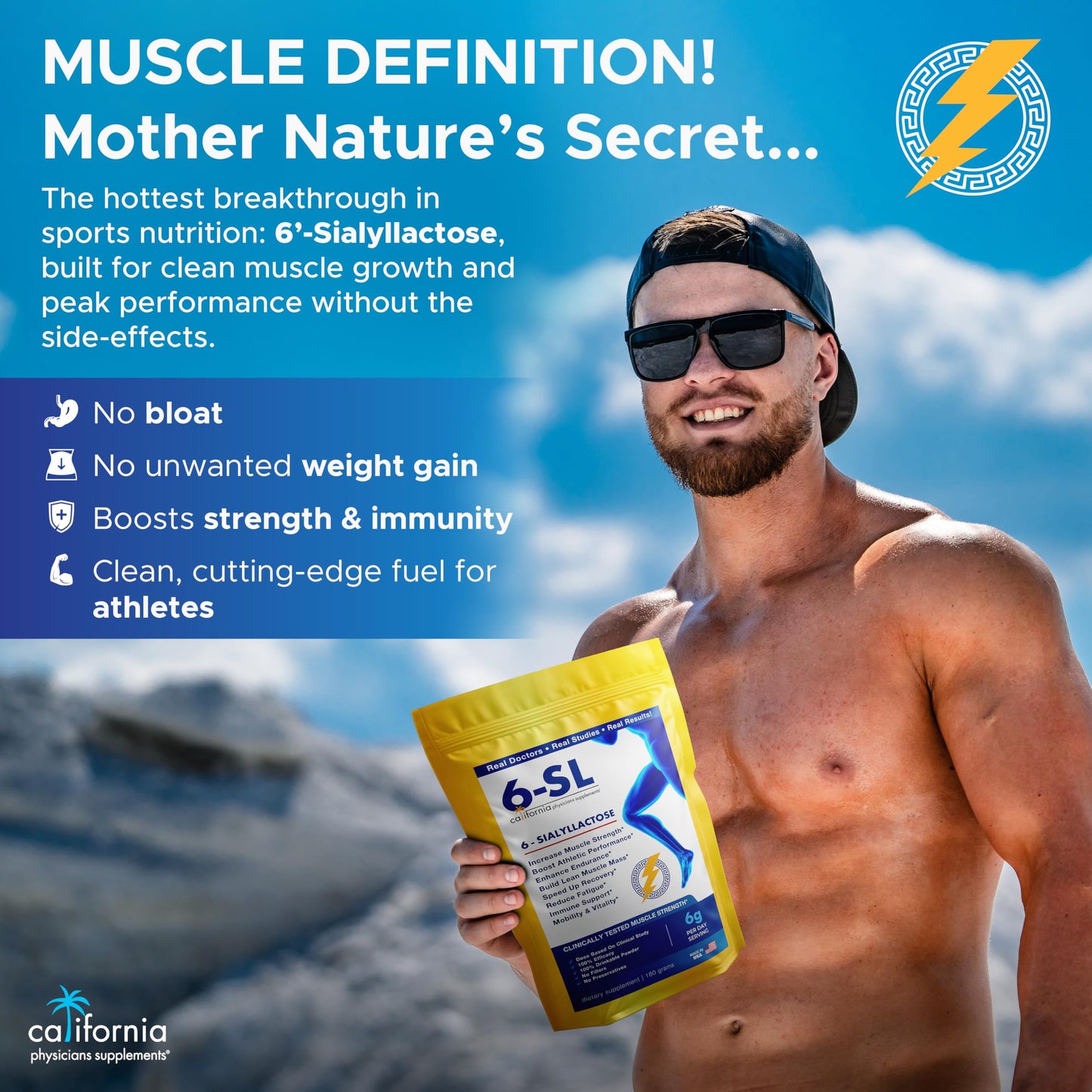 California Physicians Supplements 6-Sialyllactose (6-SL) Muscle Support Powder, 1.19 lb