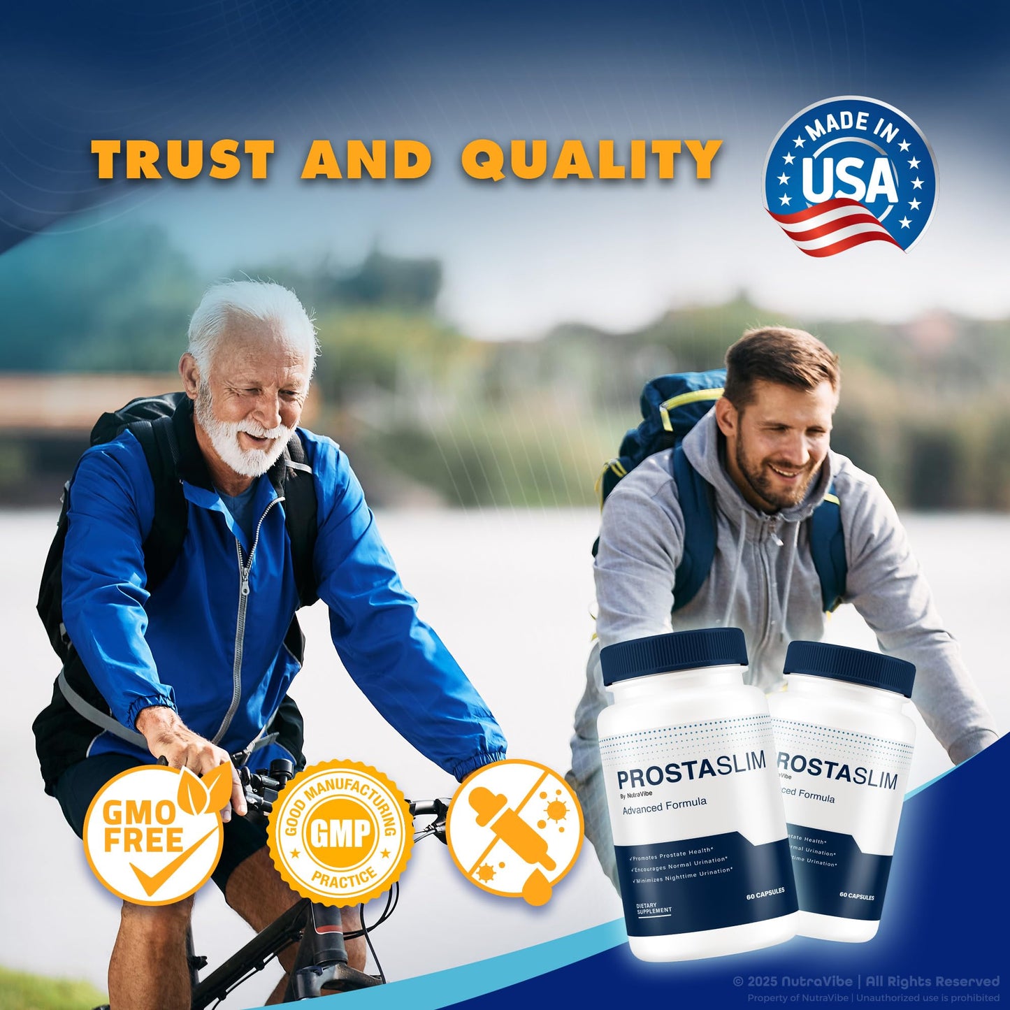 NutraVibe Prostaslim Capsules, 180 Capsules