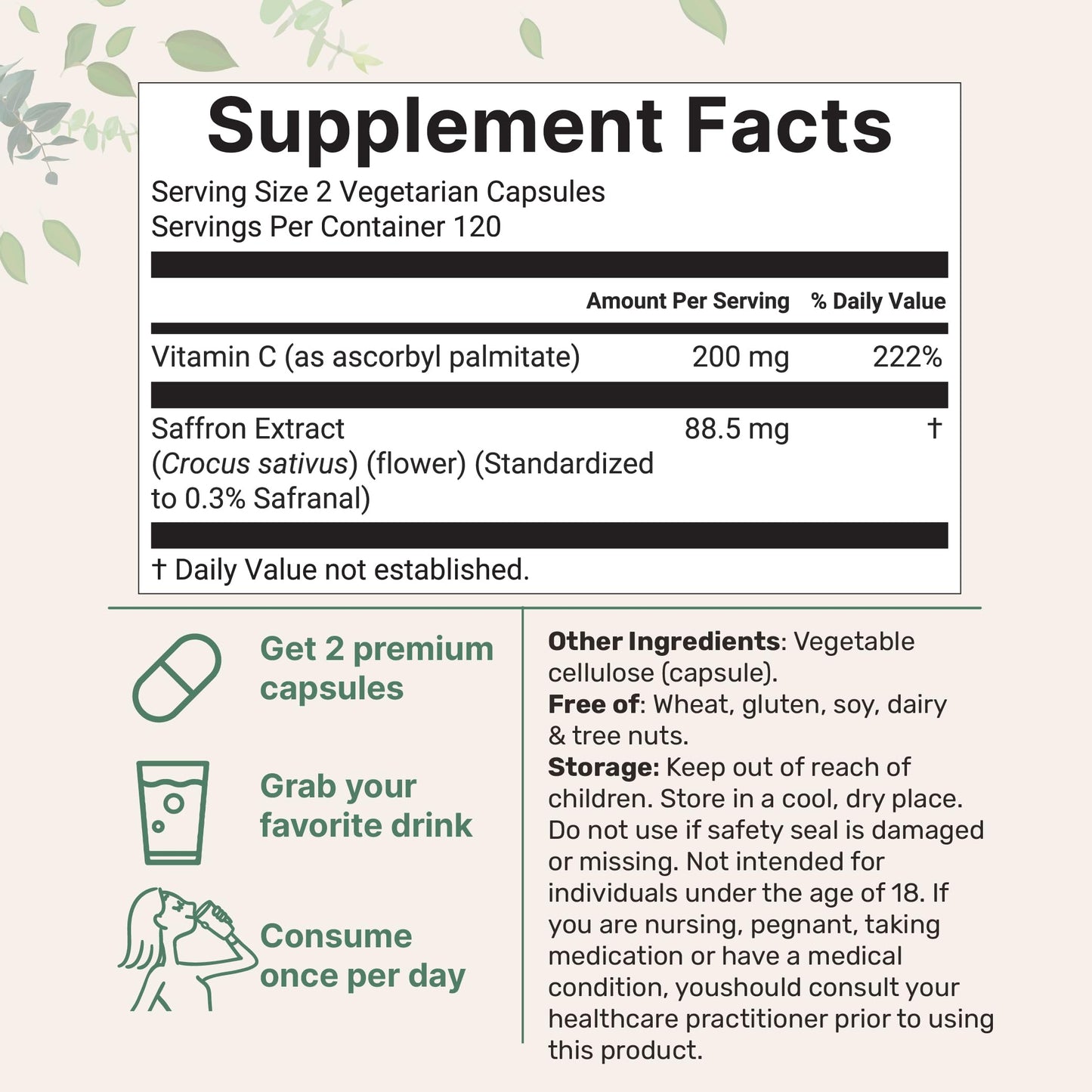 Micro Ingredients Pure Saffron Extract Capsules 240