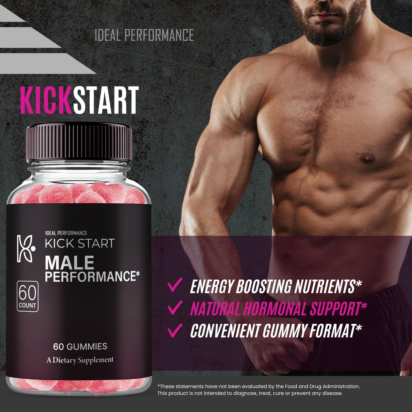 IDEAL PERFORMANCE Kickstart Gummies Gummy 300 Count