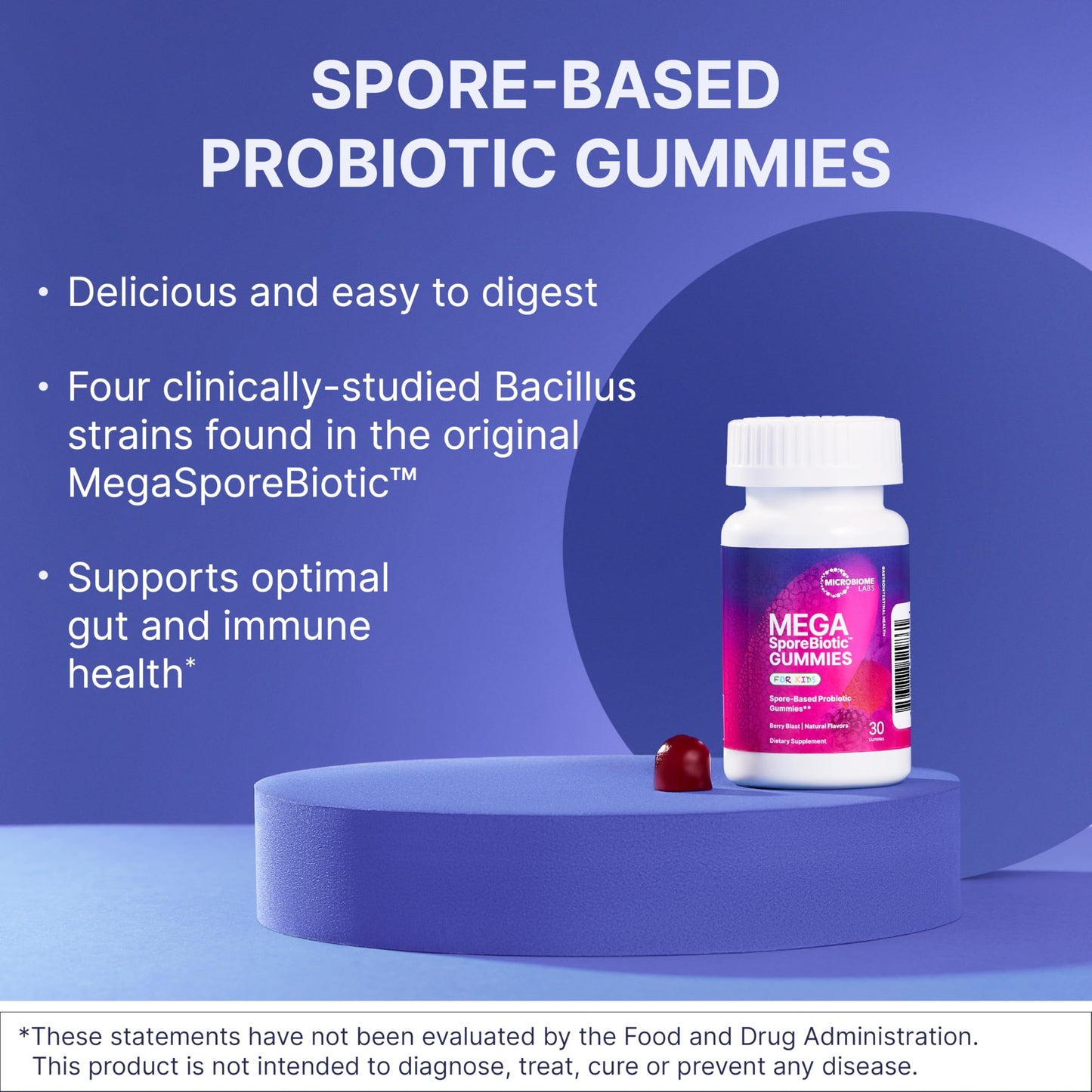 Microbiome Labs MegaSporeBiotic Gummies 60 Count