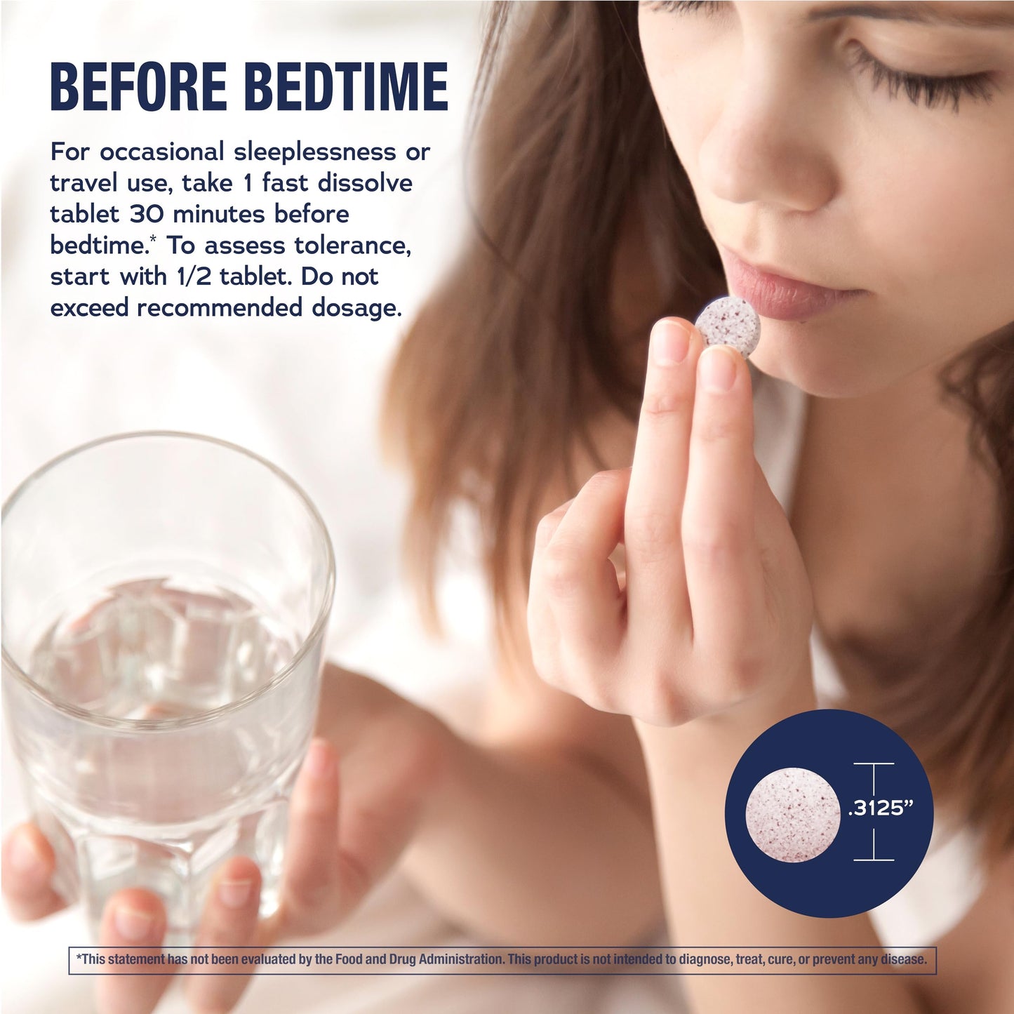 Natural Vitality Calm Sleep Melatonin 12mg Fast Dissolve Tablets, 120 Tablets