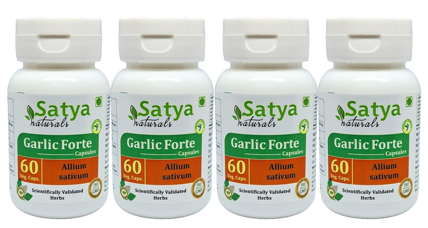 Satya Naturals Garlic Forte 500 mg Capsules, 240 Count