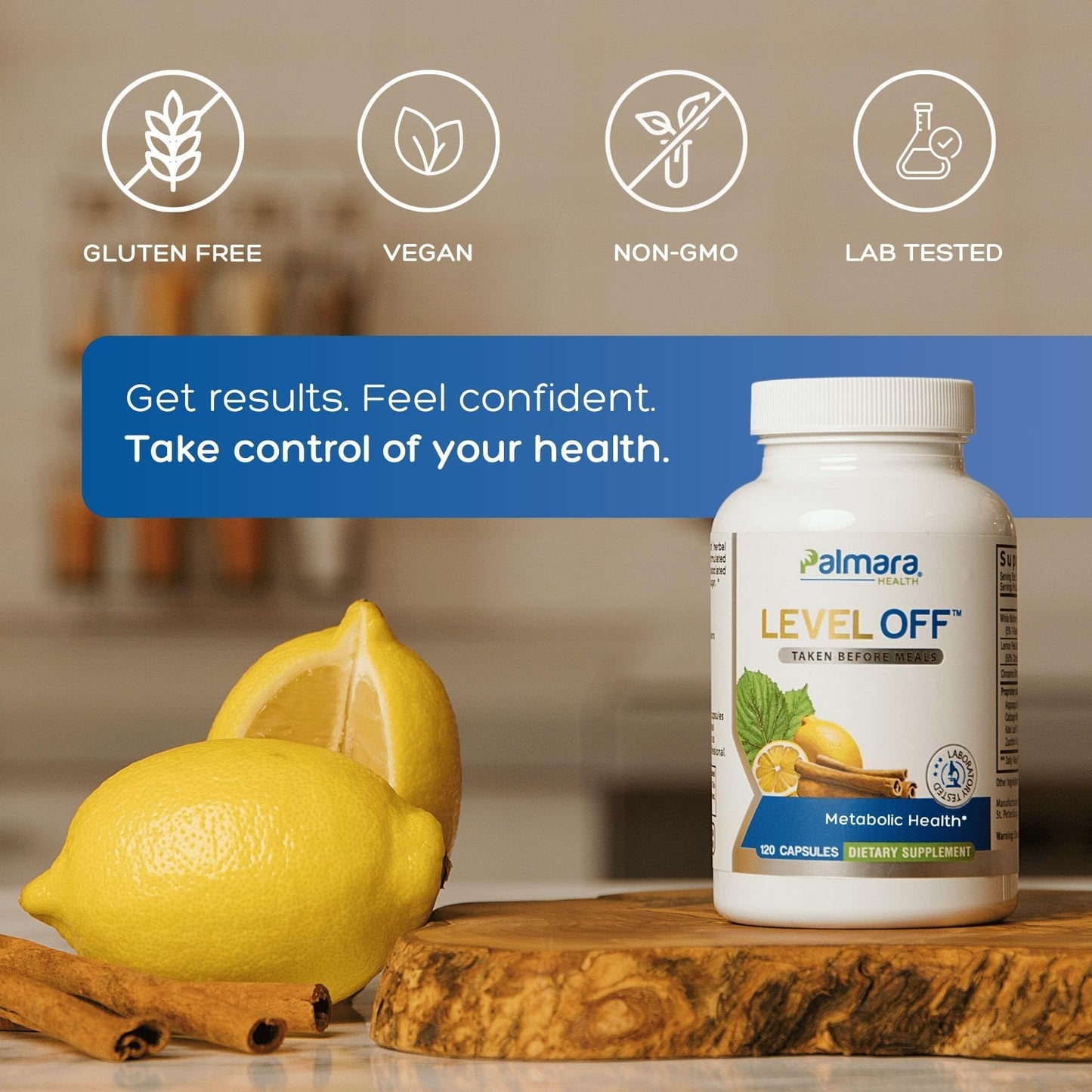 Palmara Health Level Off Anti Spike Formula Glucose Supplement 120 Capsules
