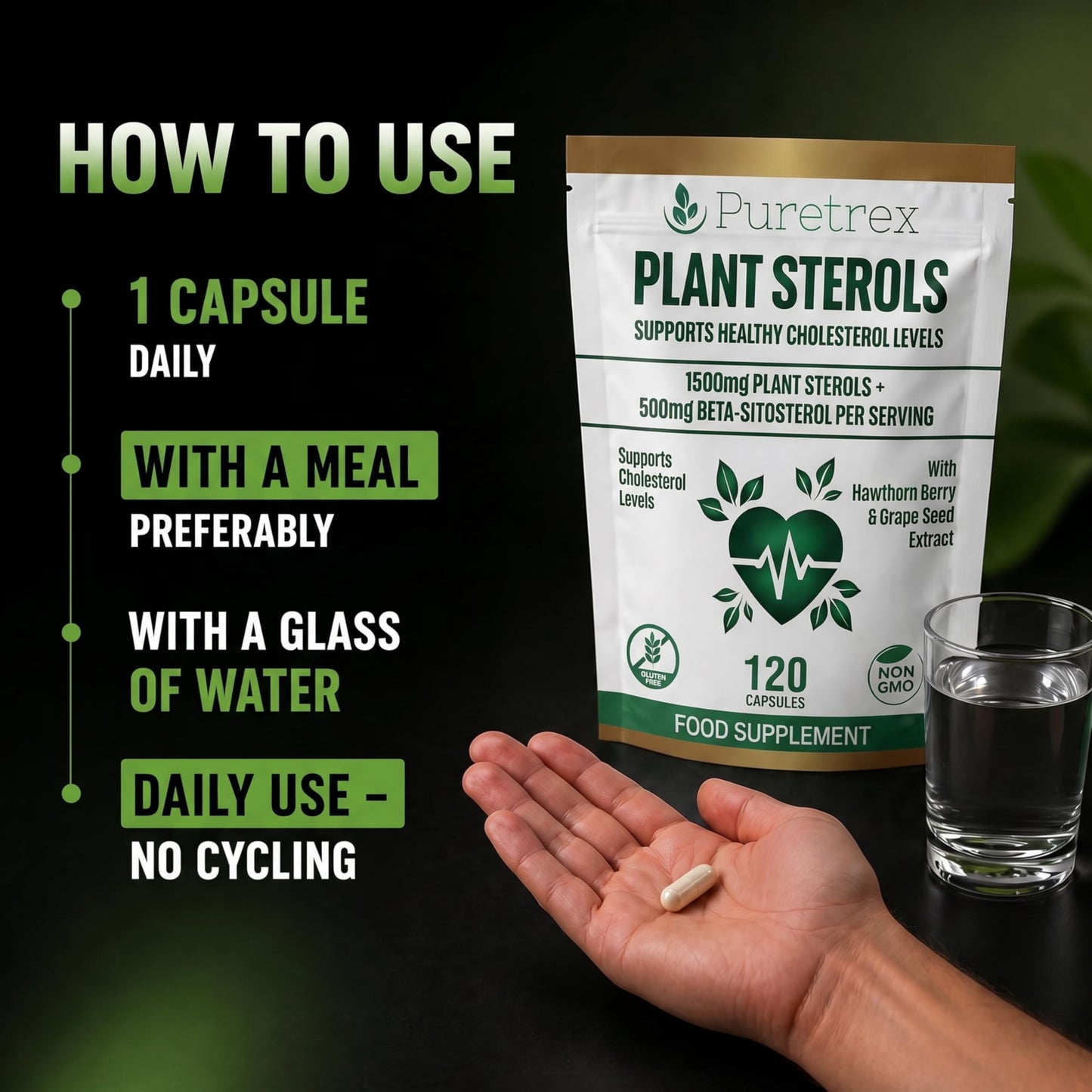 PURETREX Plant Sterols Supplement Capsule, 120 Capsules
