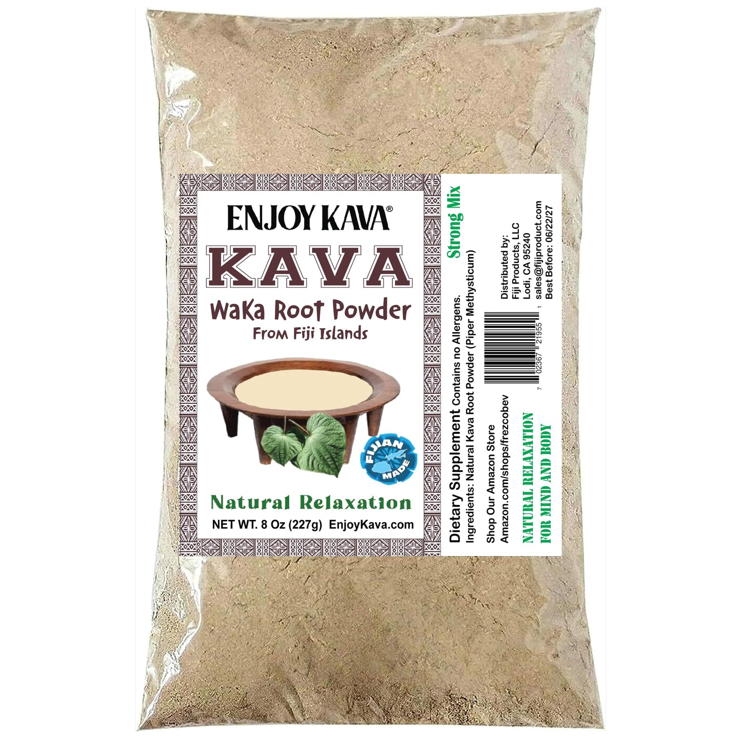 Enjoy Kava Vanuatu Root Powder Pure Noble Kava Powder 22 Ounce