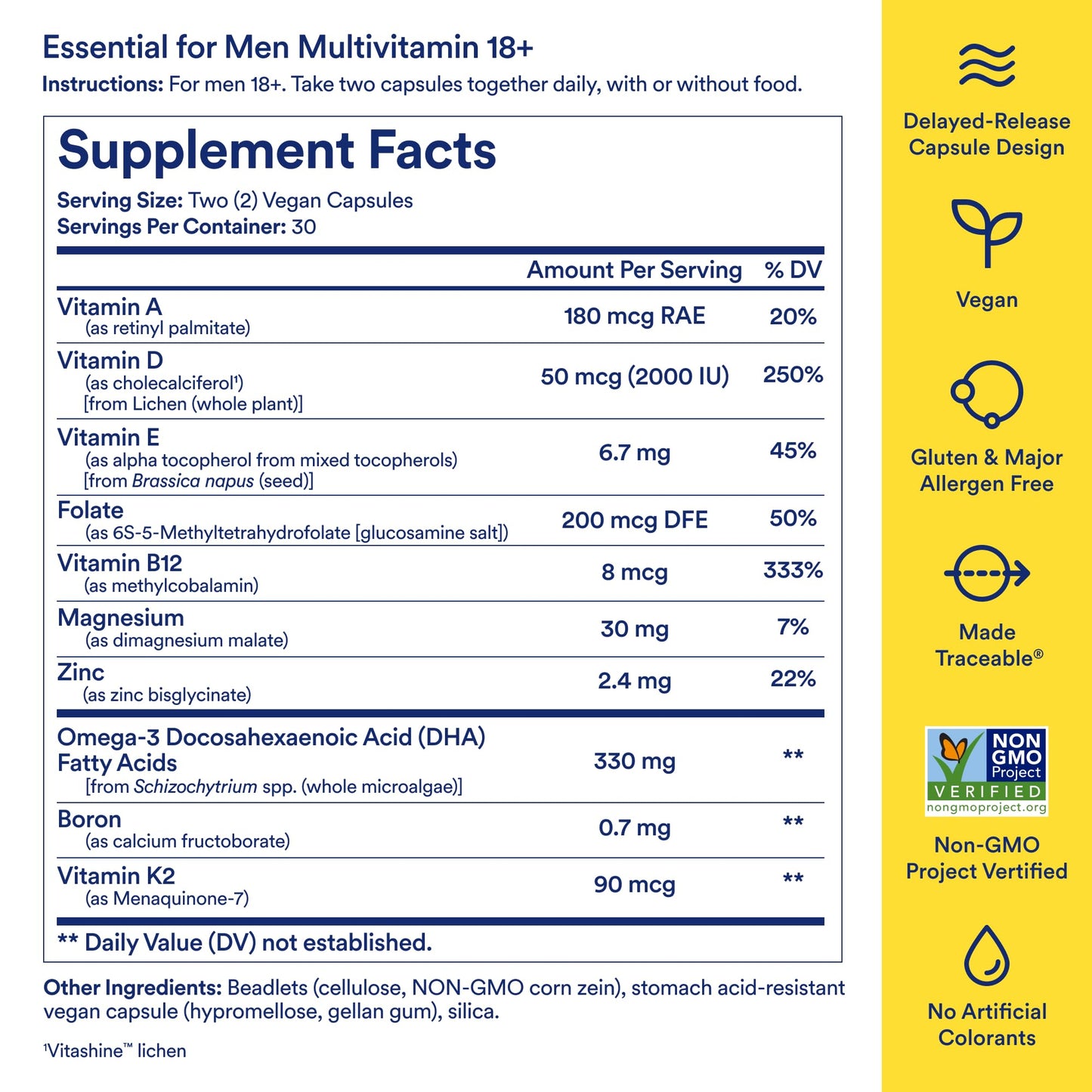 Ritual Men's 18+ Multivitamin 60 Capsules