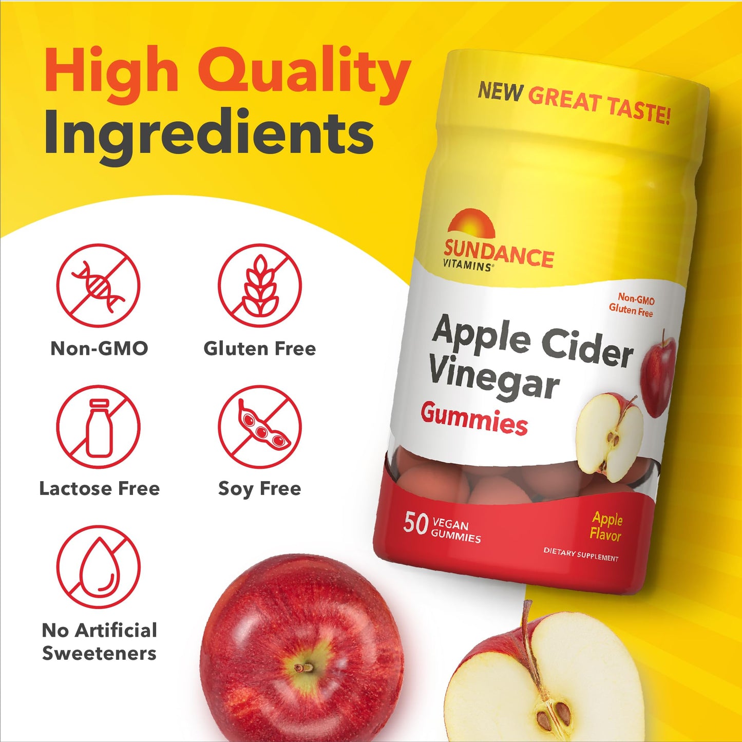 Sundance Apple Cider Vinegar Gummies 50 Count