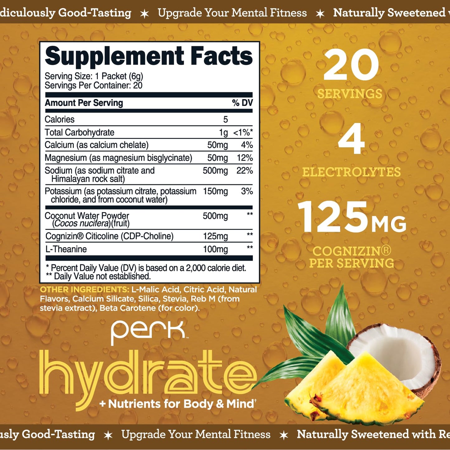 Perk Hydrate Electrolyte Powder 4.1 Ounce