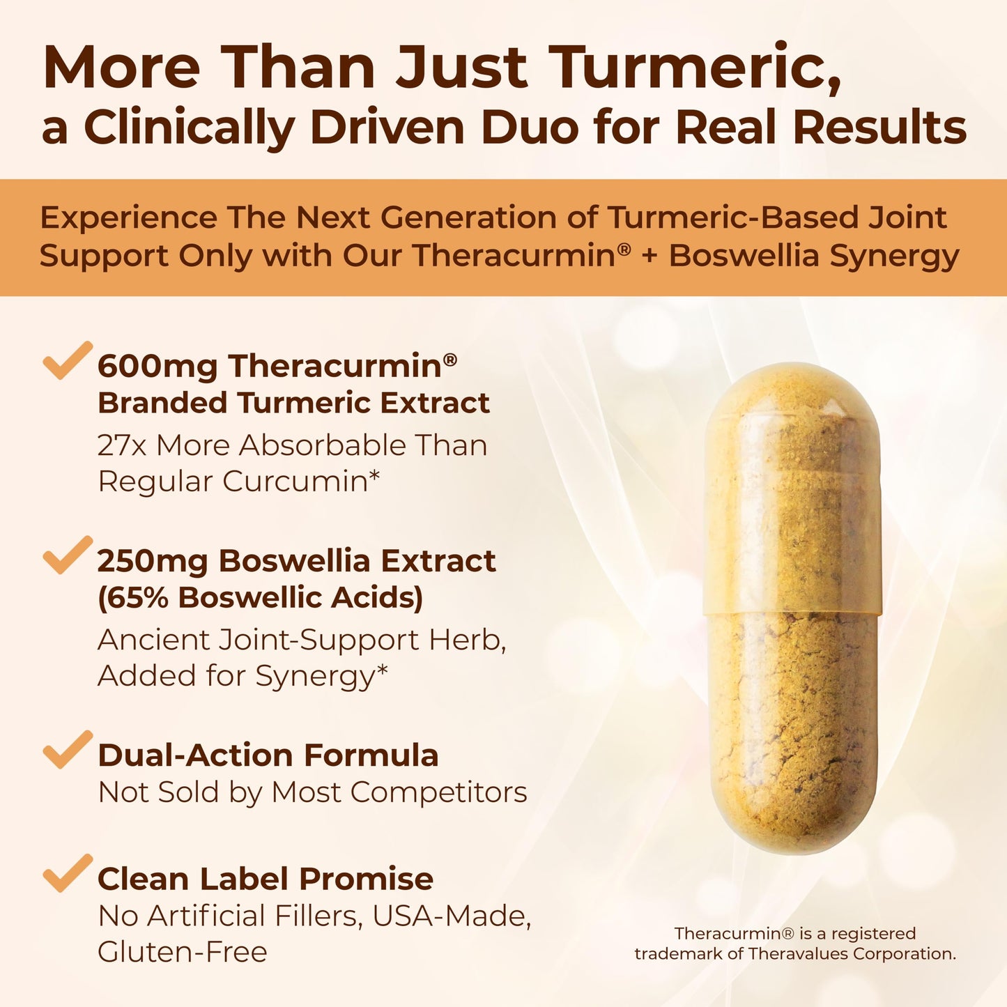 Vimerson Health Advanced Turmeric Curcumin Supplement with Theracurmin 600mg + Boswellia Serrata for Mobility & Recovery, Capsules, 60 Count