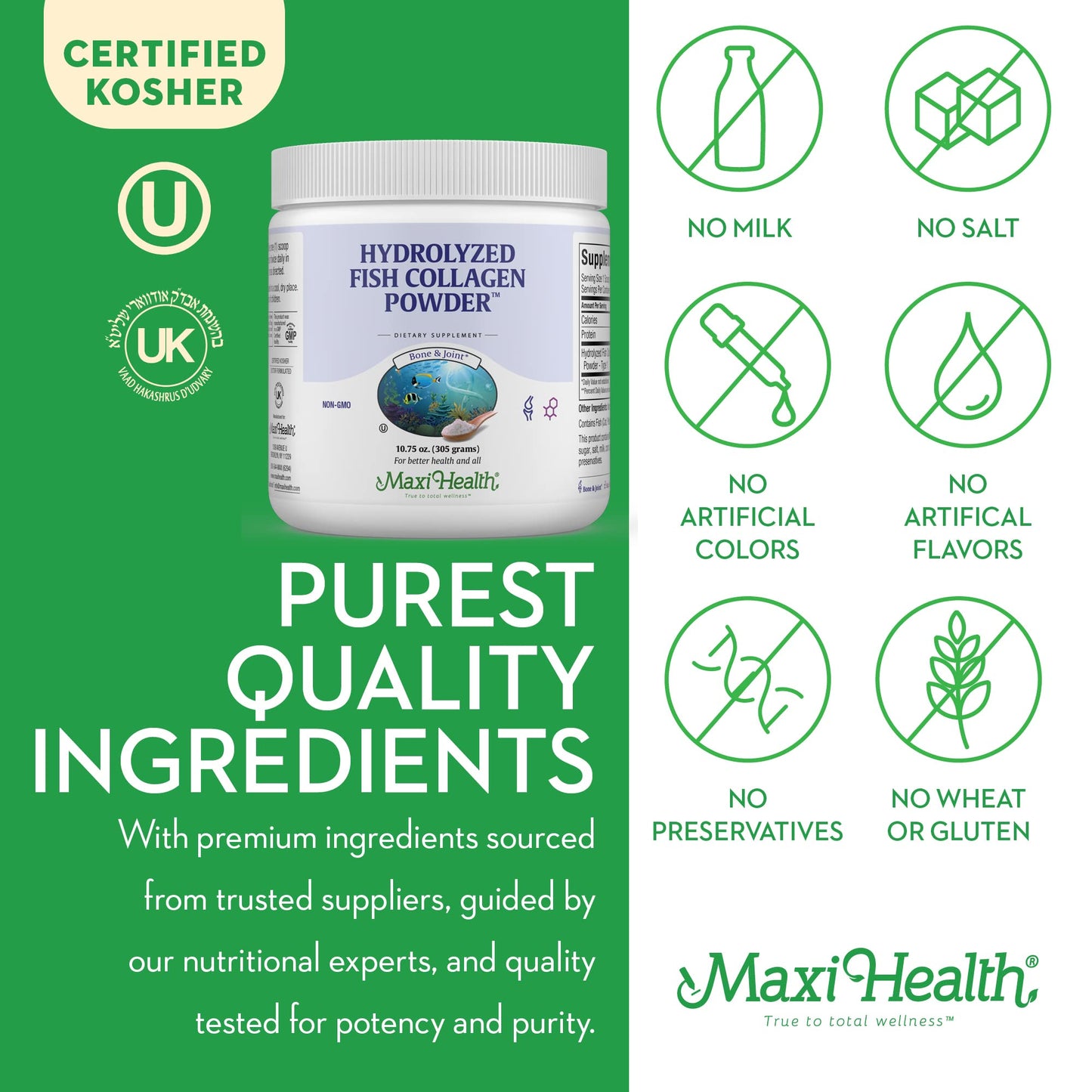 Maxi Health Collagen Peptides Powder 10.75 oz