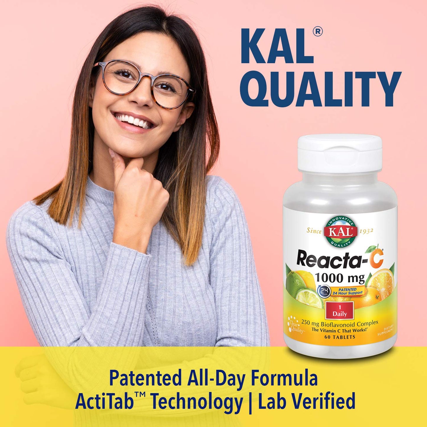 KAL Reacta-c with Bioflavonoids Tablets, 60 Count