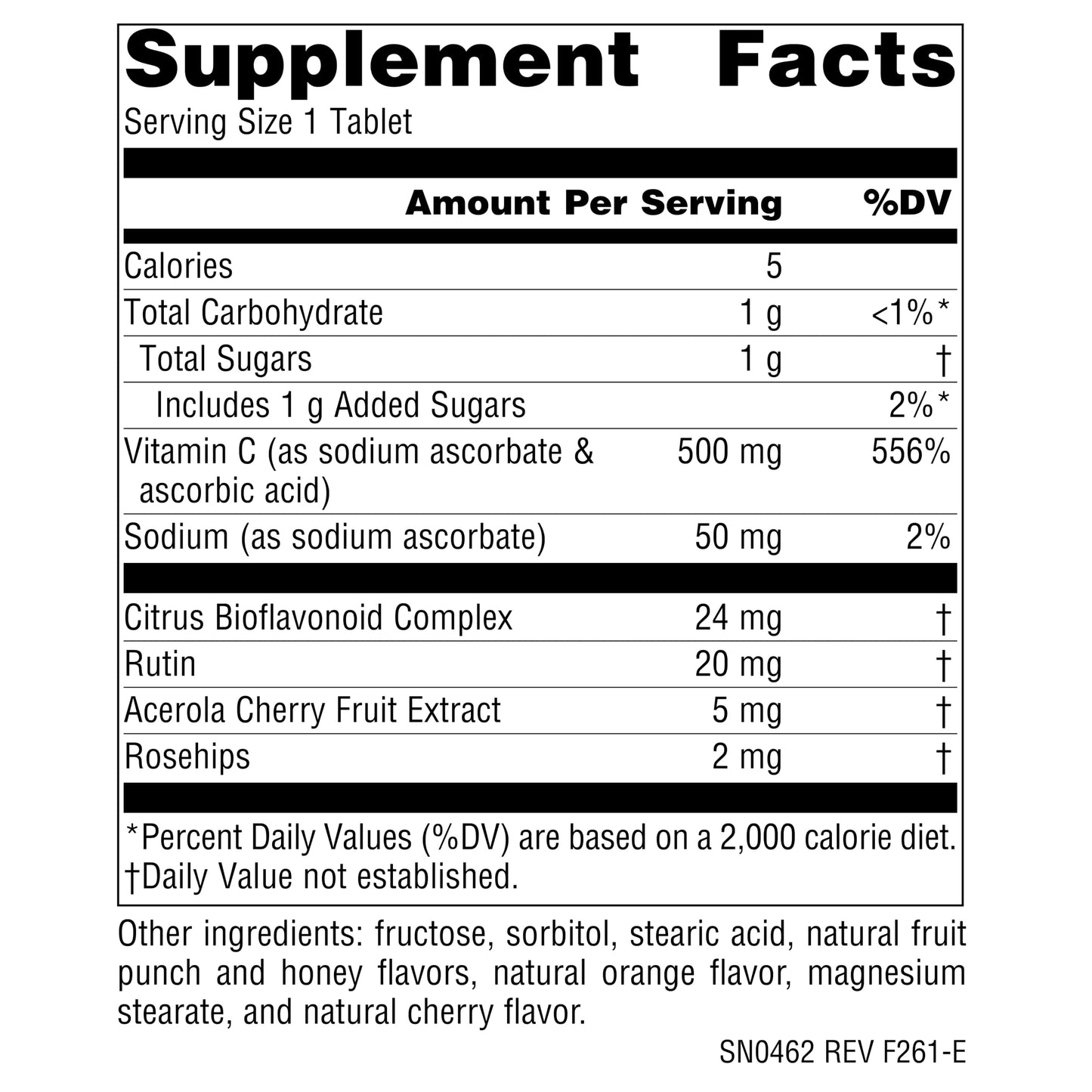 Source Naturals Chewable C Acerola Cherry Immune Support 500mg Tablets, 100 Tablets