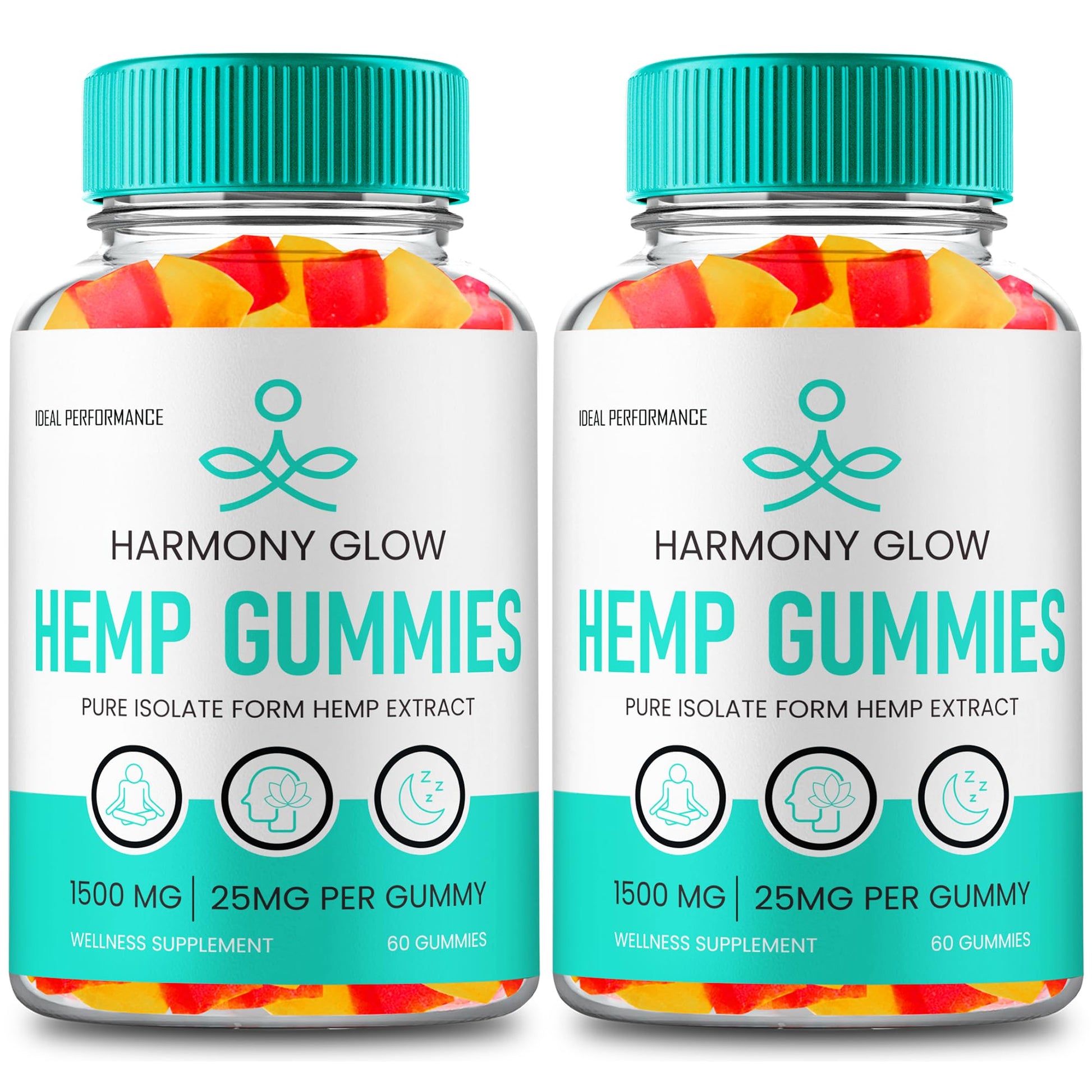 IDEAL PERFORMANCE Harmony Glow Hemp Gummies 120 Gummies