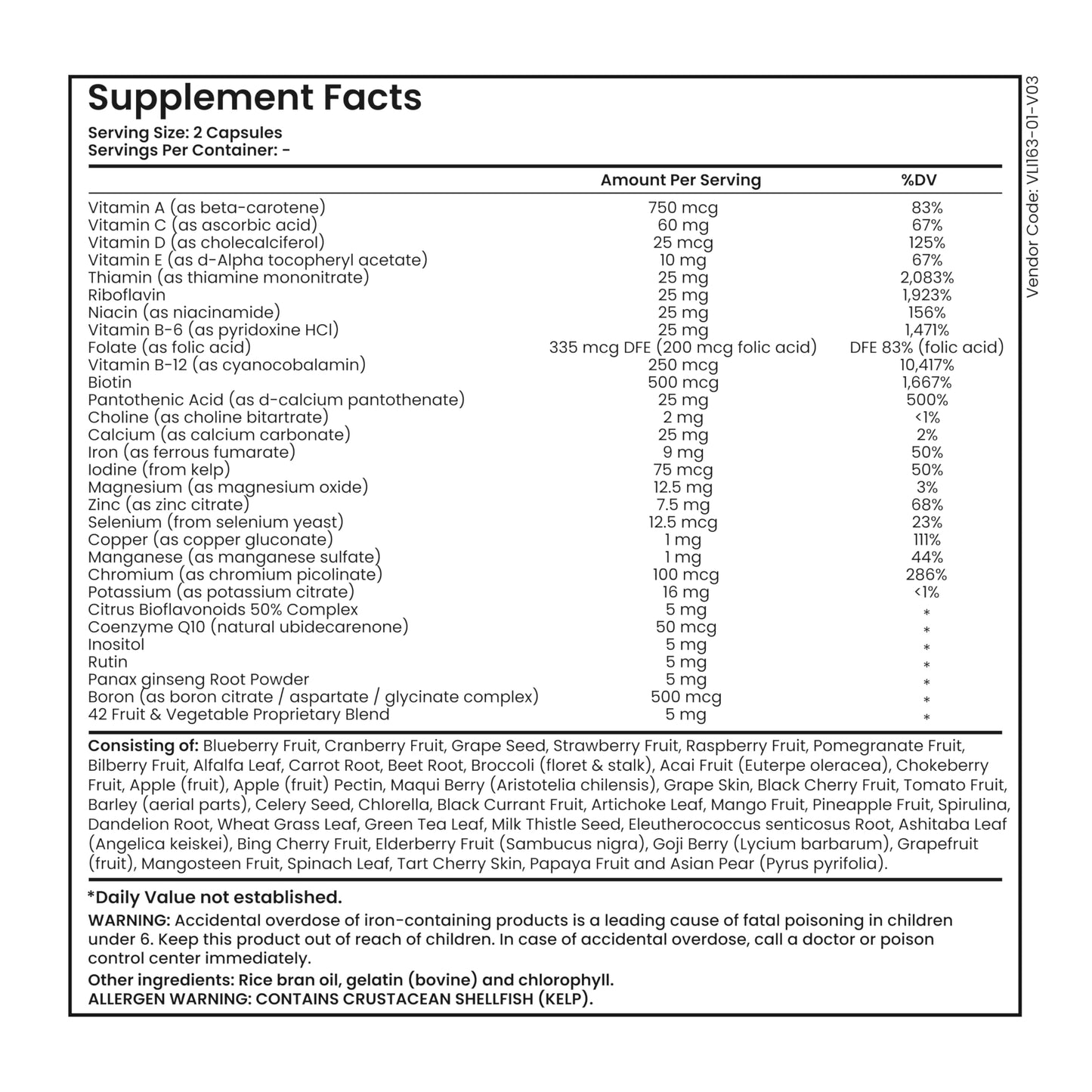MadNutra Adult Multivitamin for Women and Men Capsules, 60 Count