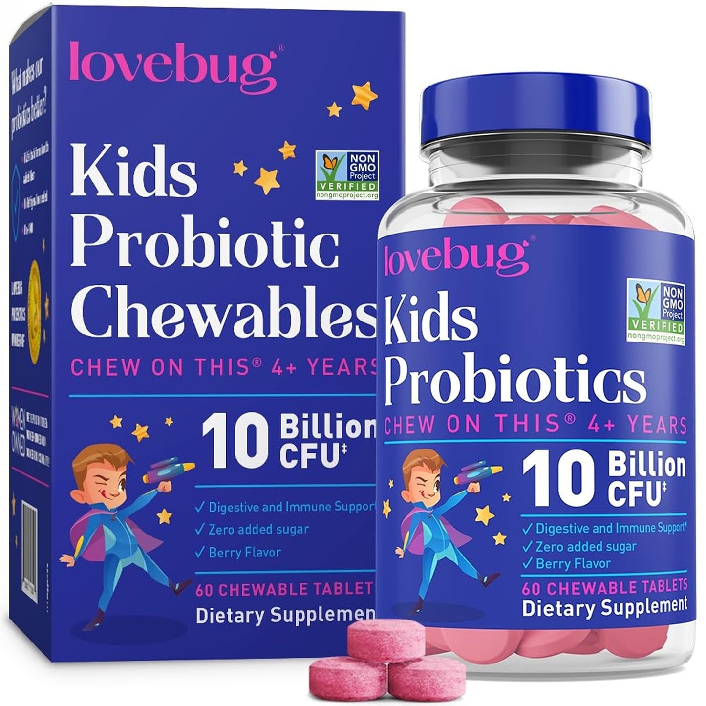 LOVEBUG Probiotics for Kids Capsule 60 Count