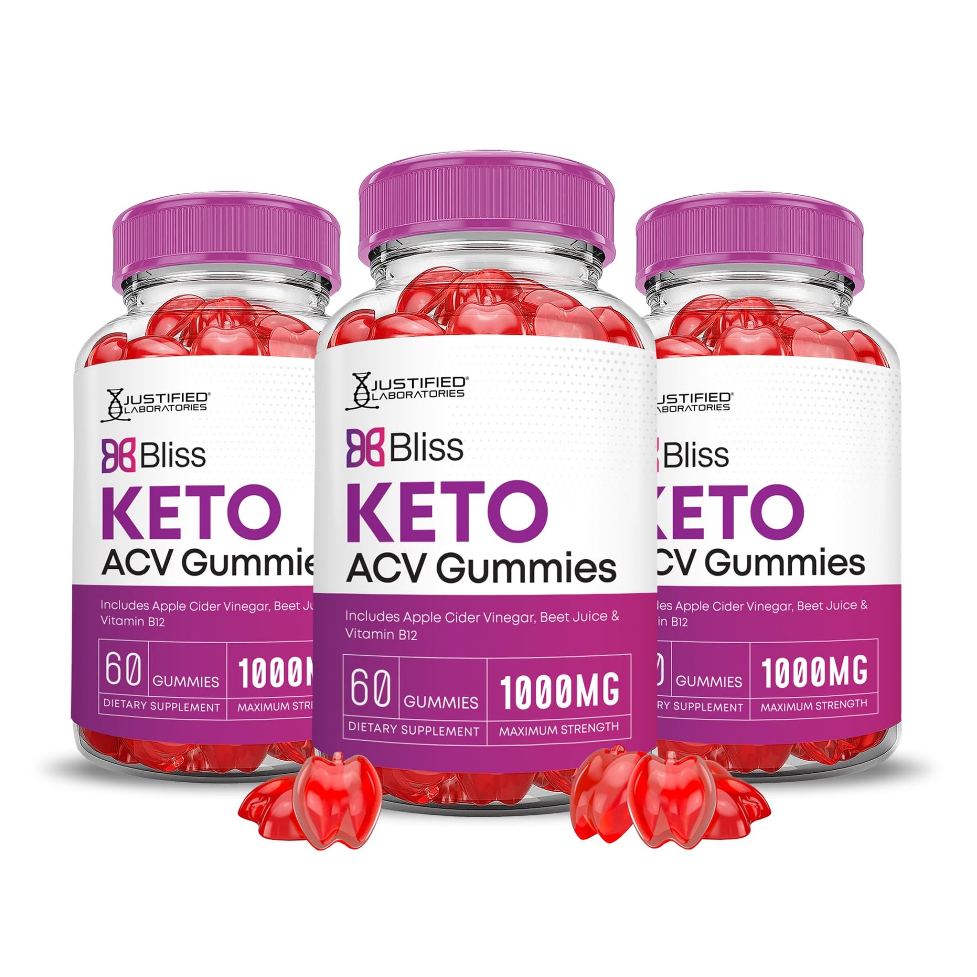 Justified Laboratories Bliss Keto ACV Gummies 180 Gummies