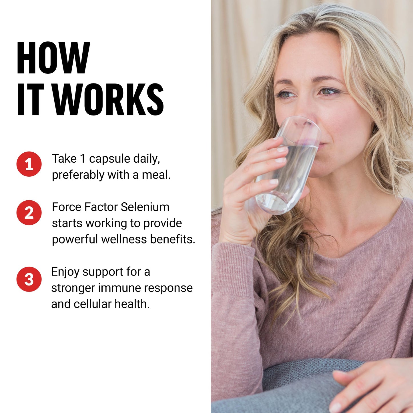 Force Factor Selenium Immune Support Supplement Selenium 200mcg Capsules, 120 Count