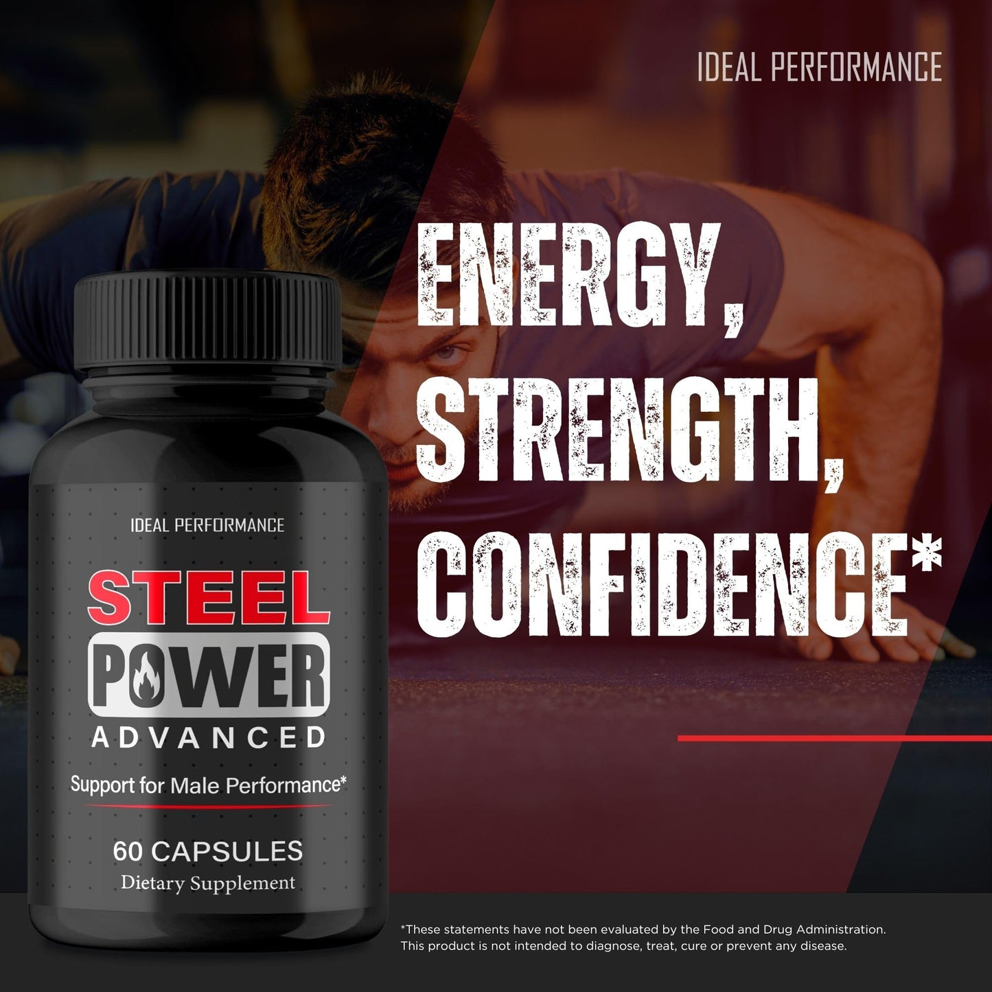 IDEAL PERFORMANCE Steel Power for Men Capsules 300 Capsules
