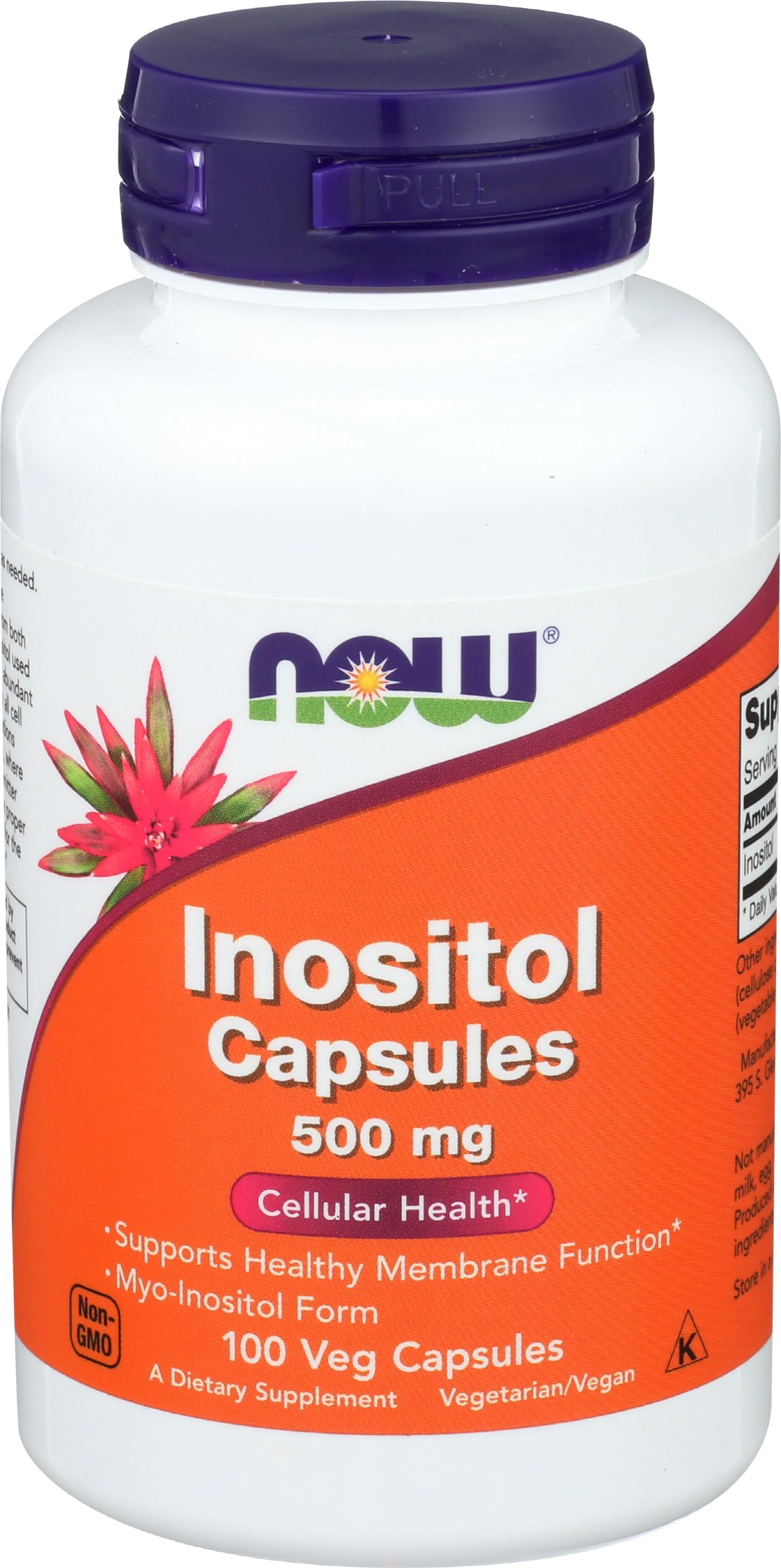 NOW Foods Inositol 500 mg Capsules, 100 Count