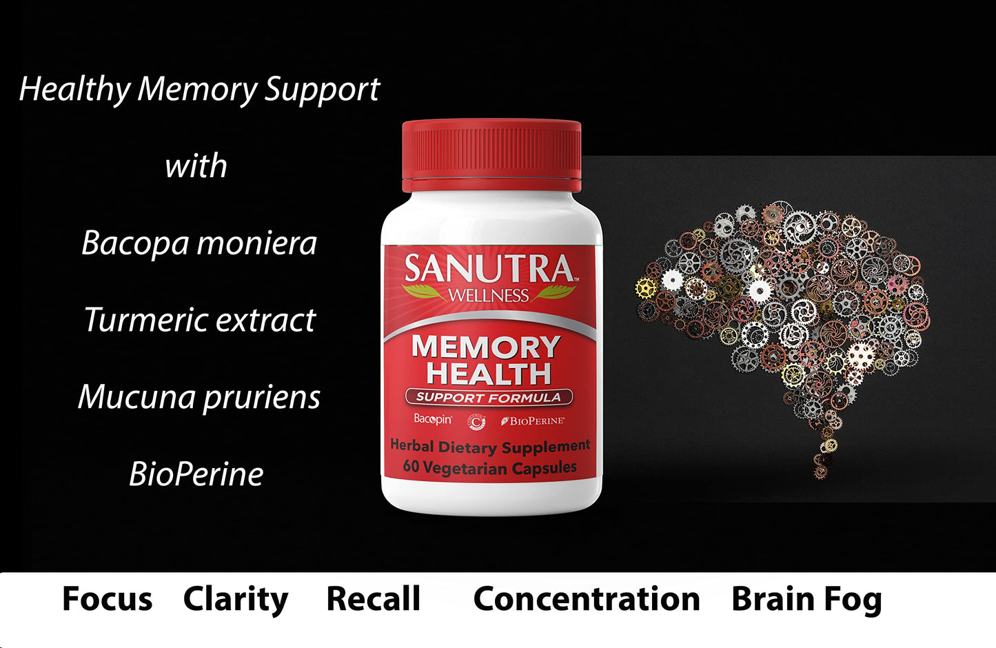 Sanutra Memory Health Capsules, 60 Count