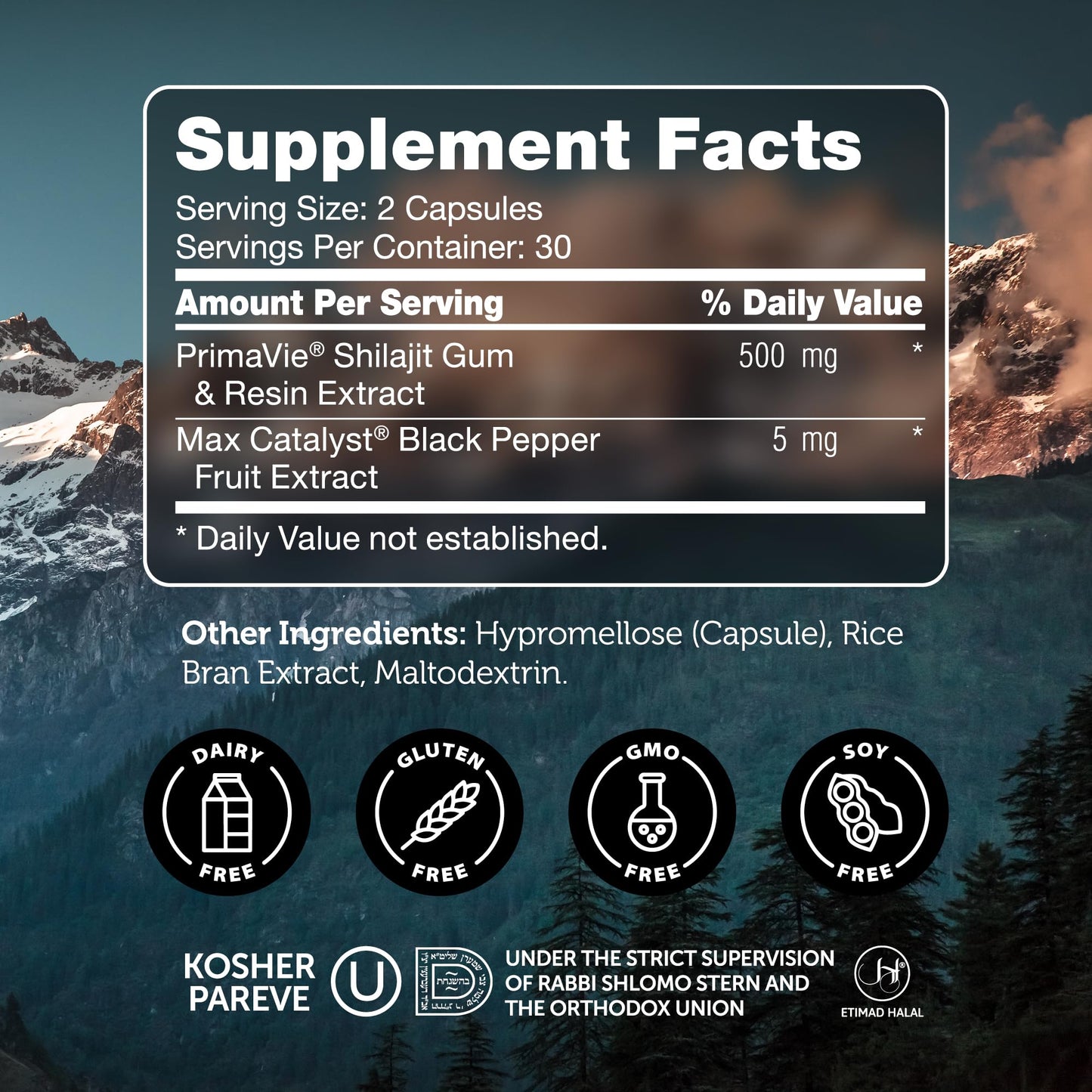 Zahler Shilajit 500 mg – Himalayan Shilajit for Energy, Stamina & Aging Support, with Black Pepper Extract for Absorption – Non-GMO, GF, 60 Count Capsules