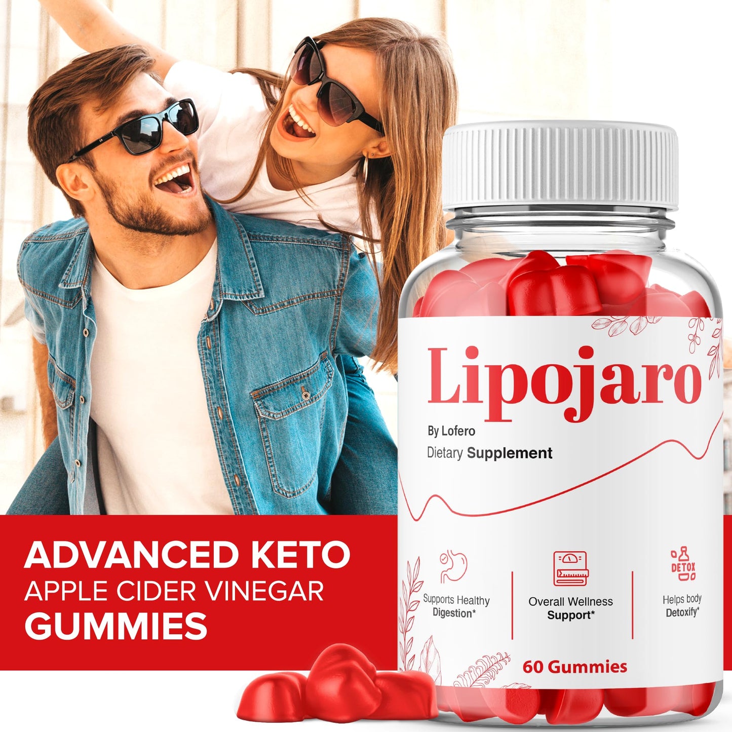 Lofero Lipojaro Gummies, 60 Count