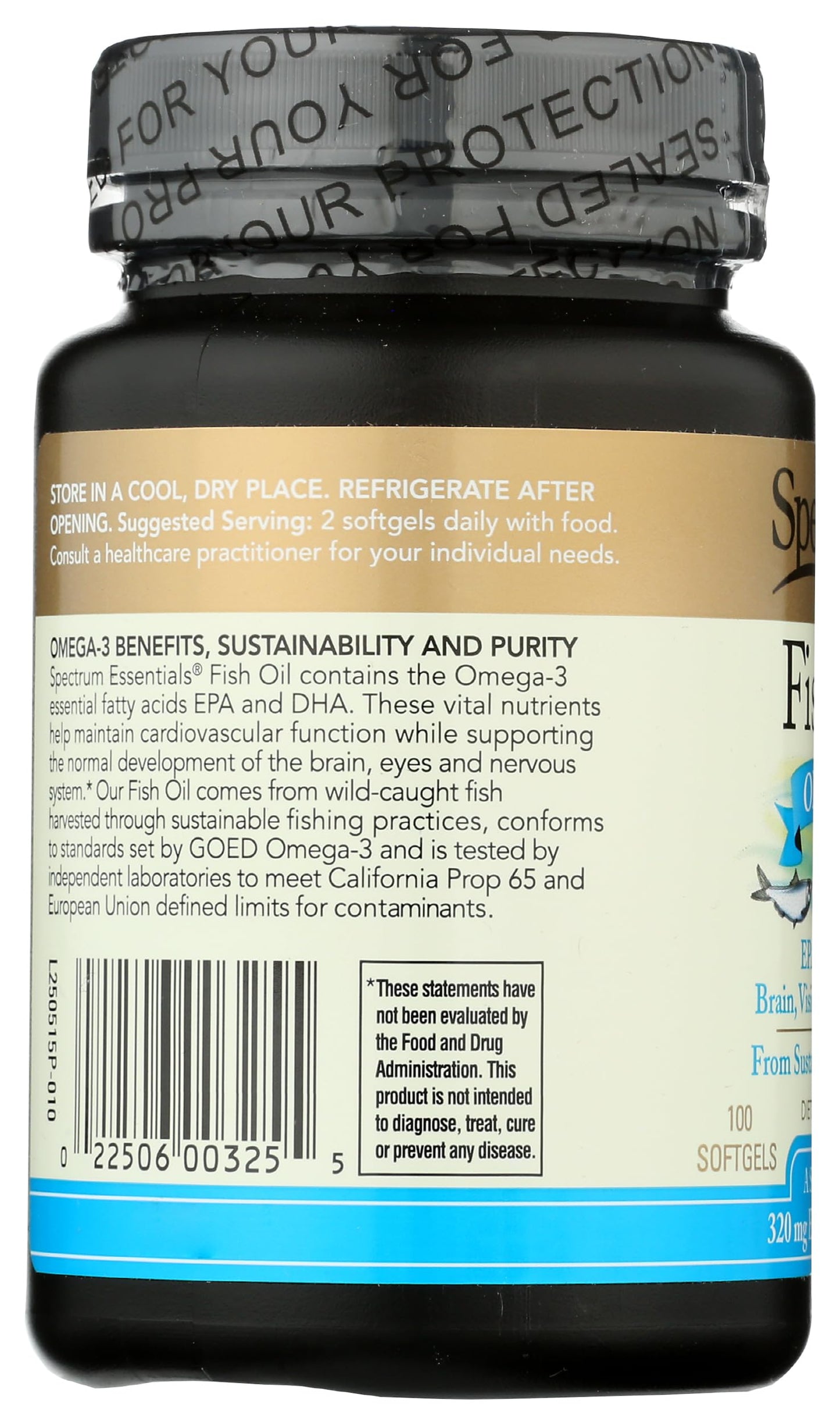 Spectrum Essentials Fish Oil 1000 mg Softgels 100