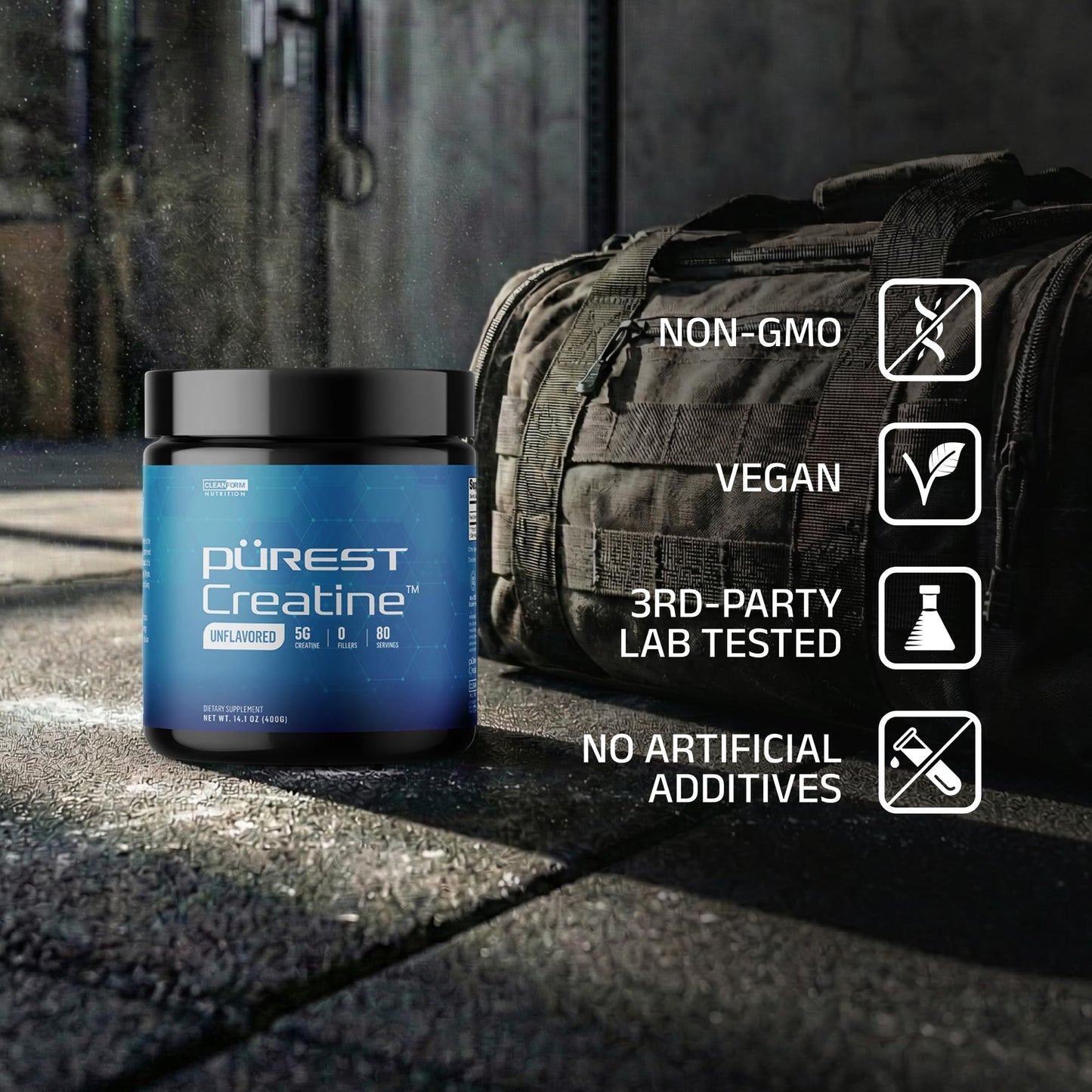 CleanForm Nutrition Purest Creatine Monohydrate Powder 25