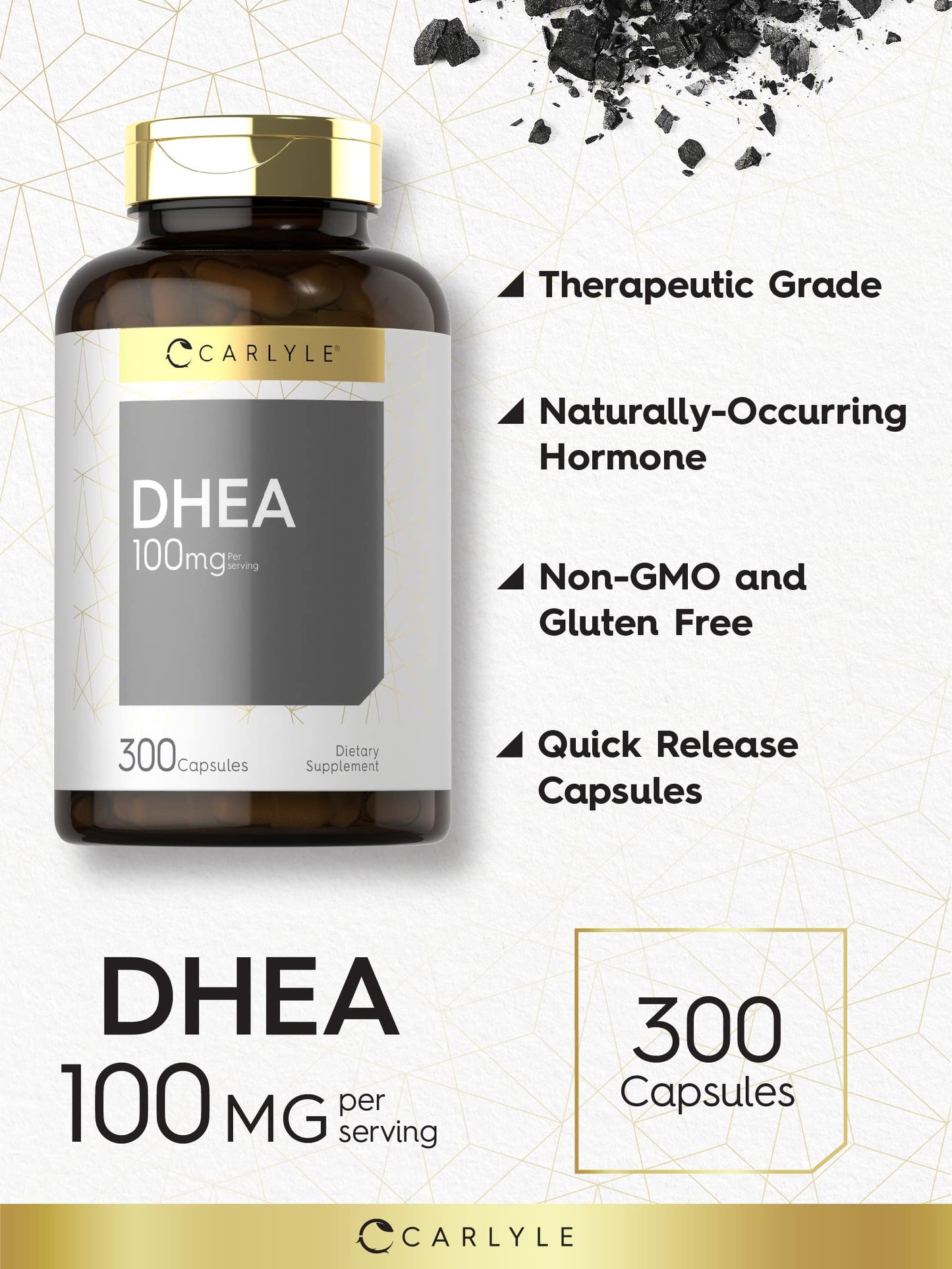 Carlyle DHEA 100mg Capsule, 300 Capsules