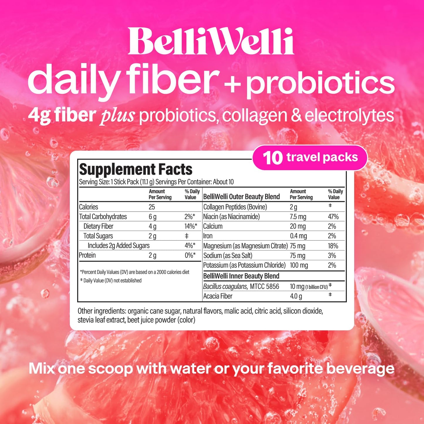 Belli Welli Fiber Supplement Powder 10 Packets