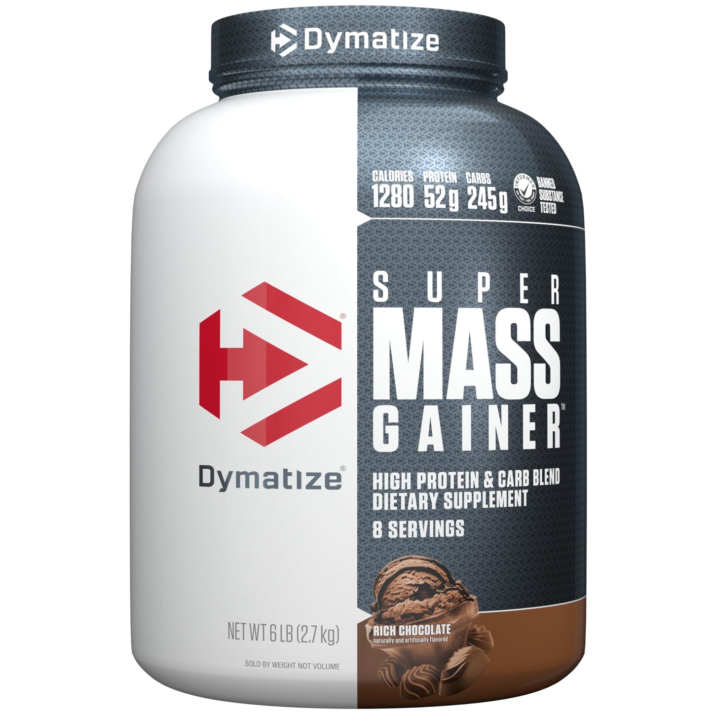 Dymatize Super Mass Gainer Protein Powder Rich Chocolate, 96 Servings