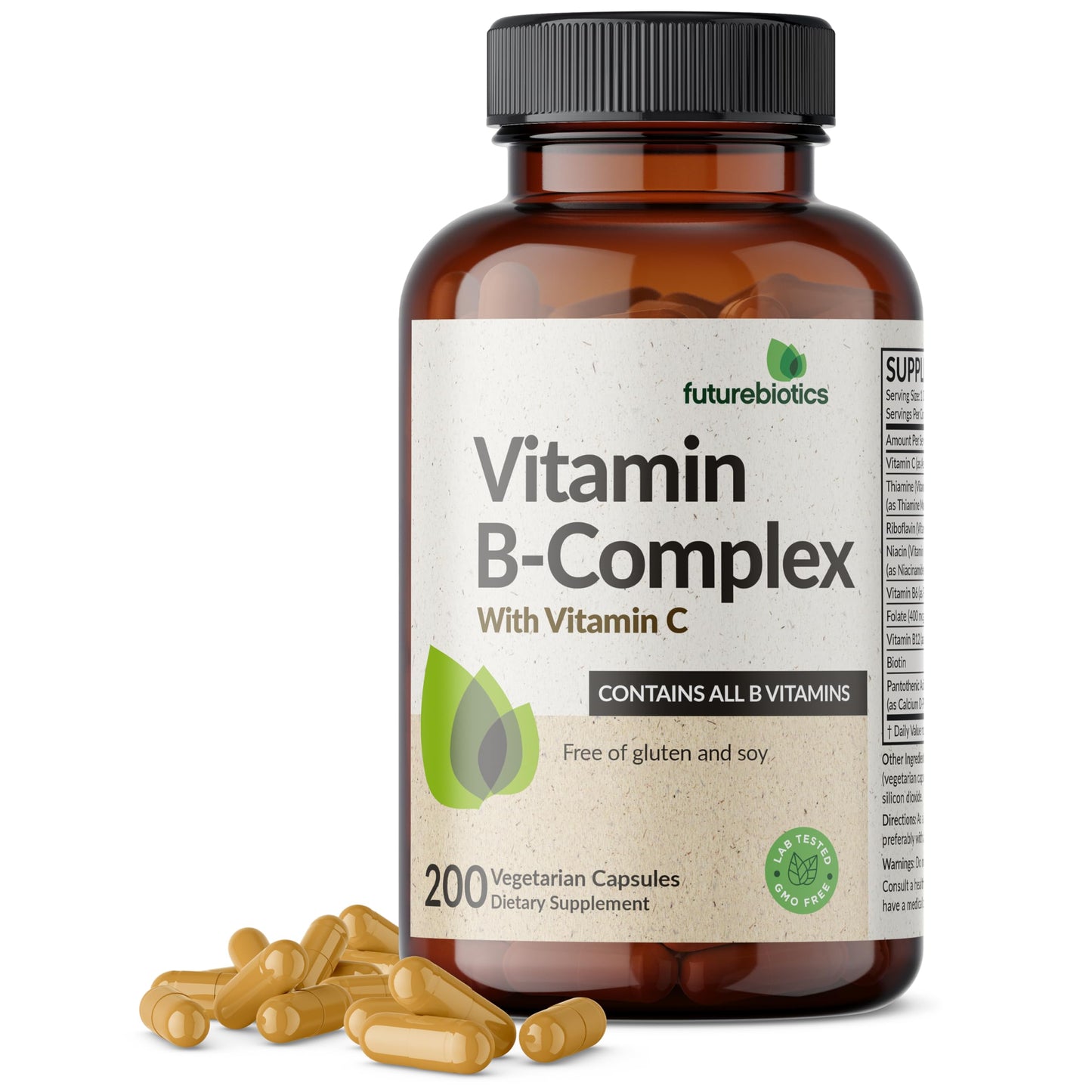 Futurebiotics Vitamin B Complex with Vitamin C 200 Capsules
