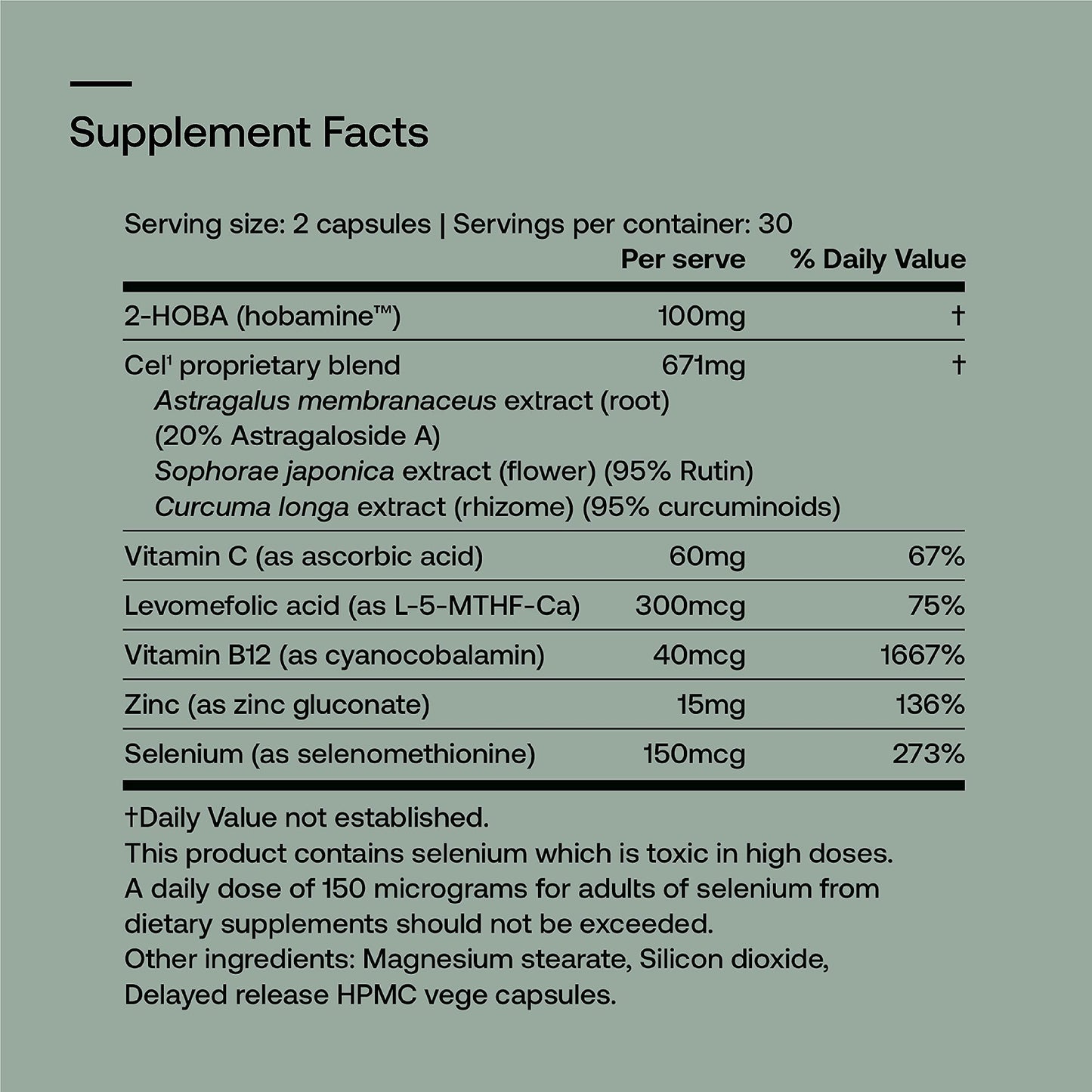 SRW Cel¹ Stability 60 Capsules