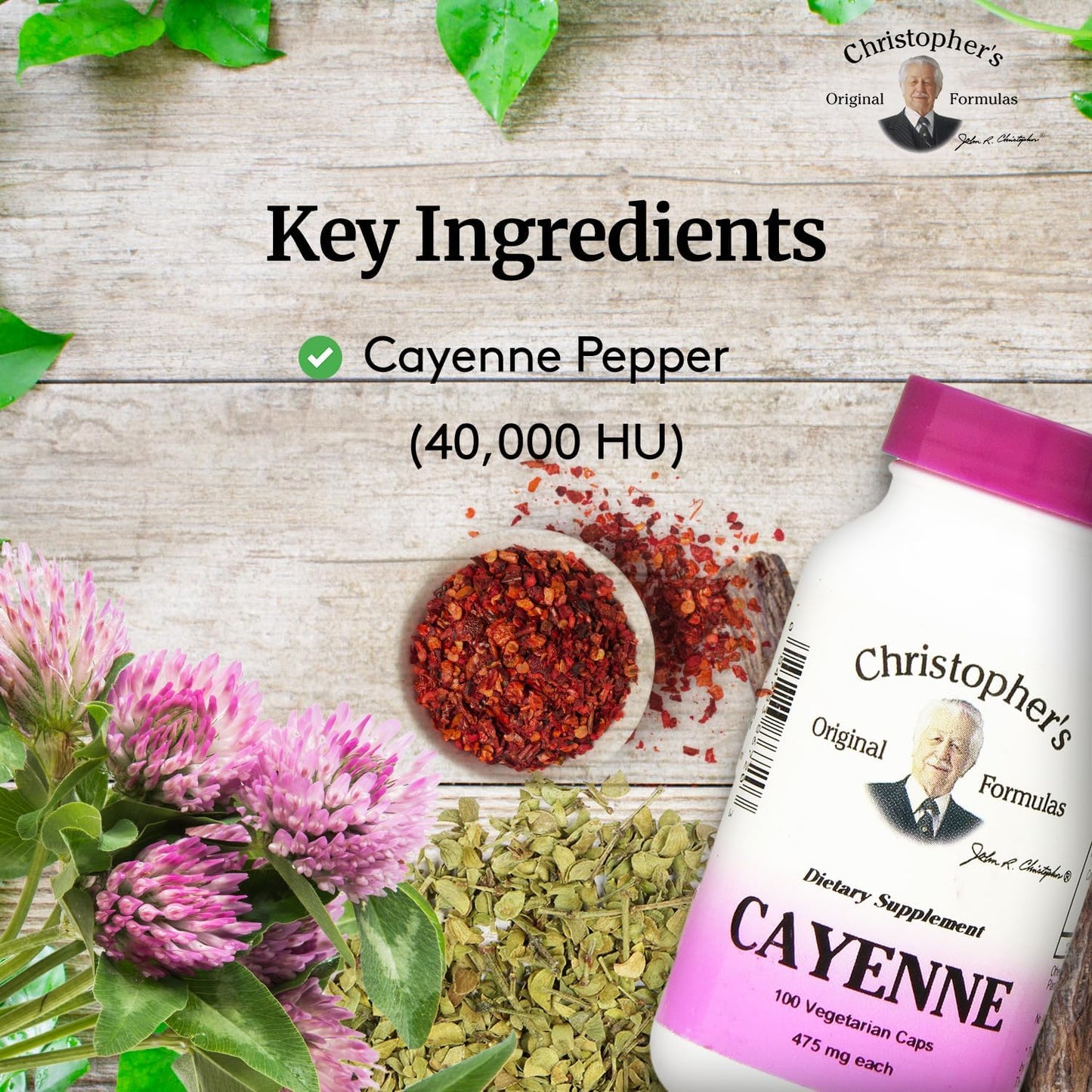 Christopher's Original Formulas Cayenne Formula, 100 Capsules