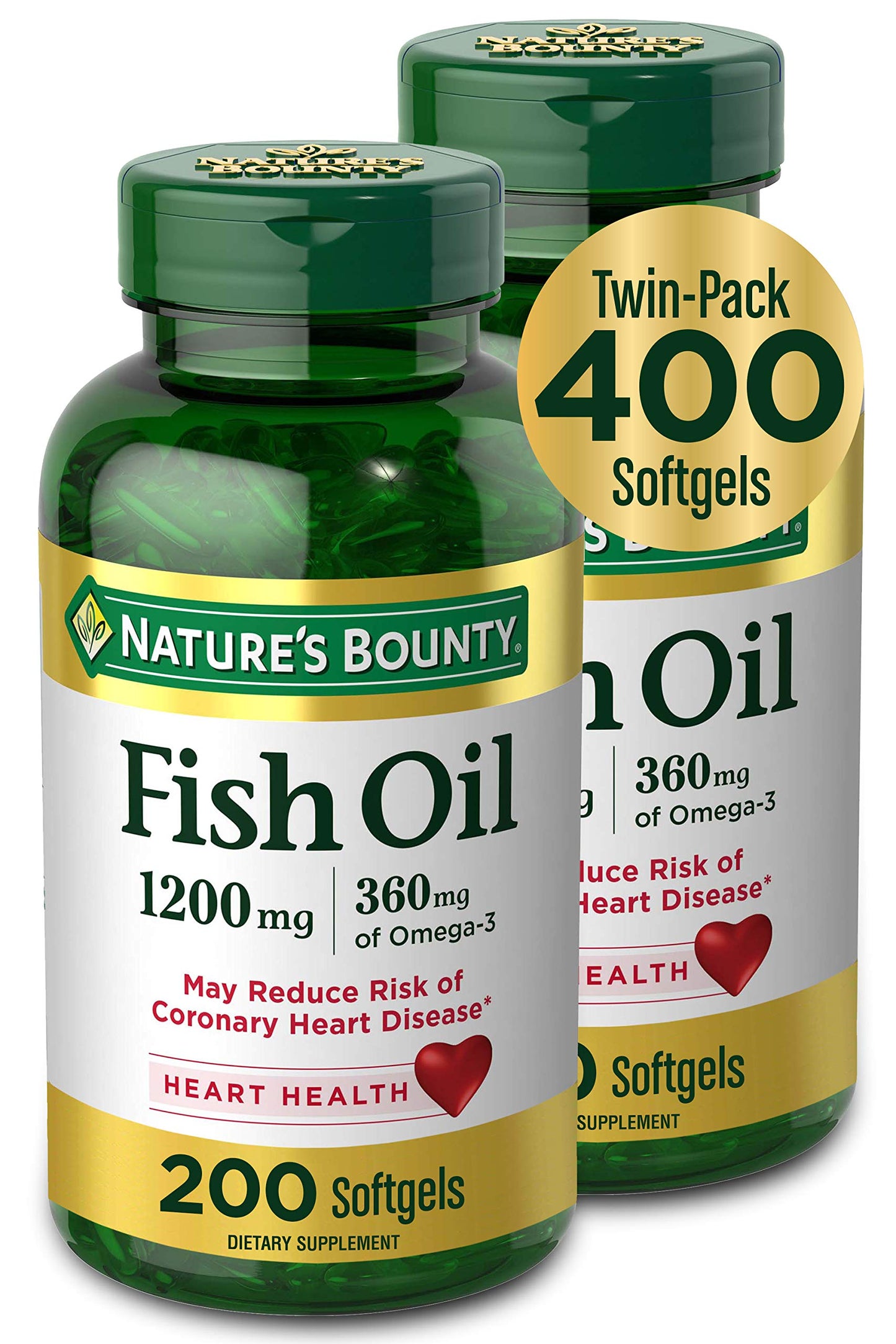Nature's Bounty Fish Oil Softgels 400 Count