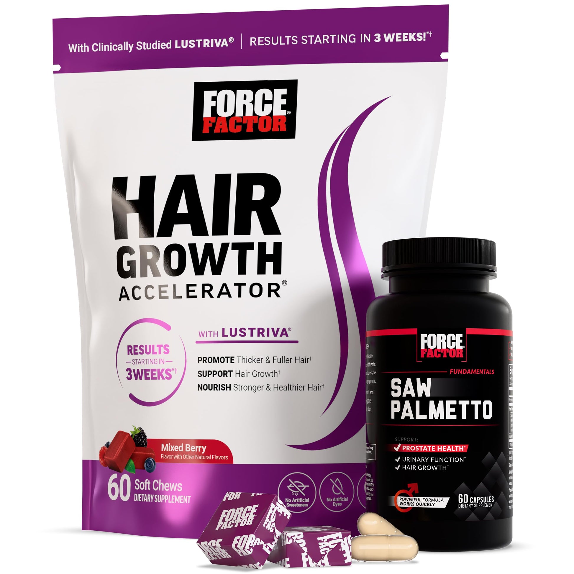 Force Factor Hair Growth Accelerator Soft Chews