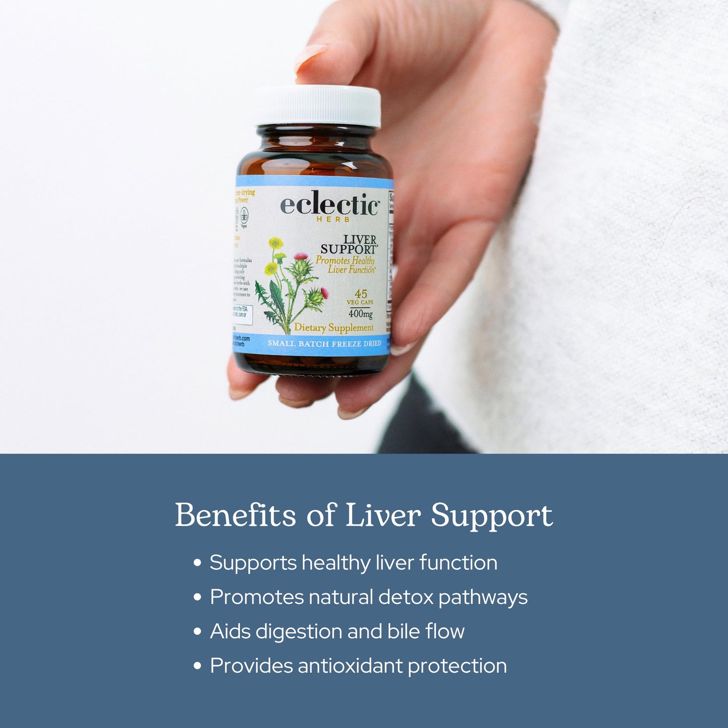 Eclectic Institute Concentrated Liver Support with Milk Thistle & Dandelion Capsules, 45 Capsules