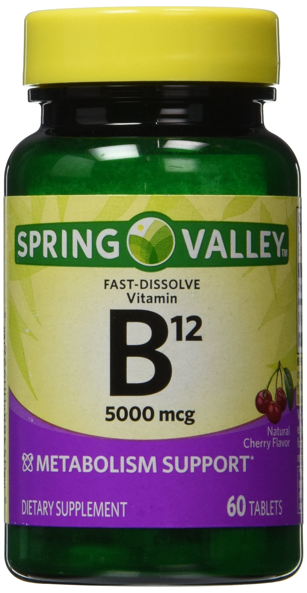 Spring Valley Vitamin B-12 5000 mcg Tablets, 60 Count
