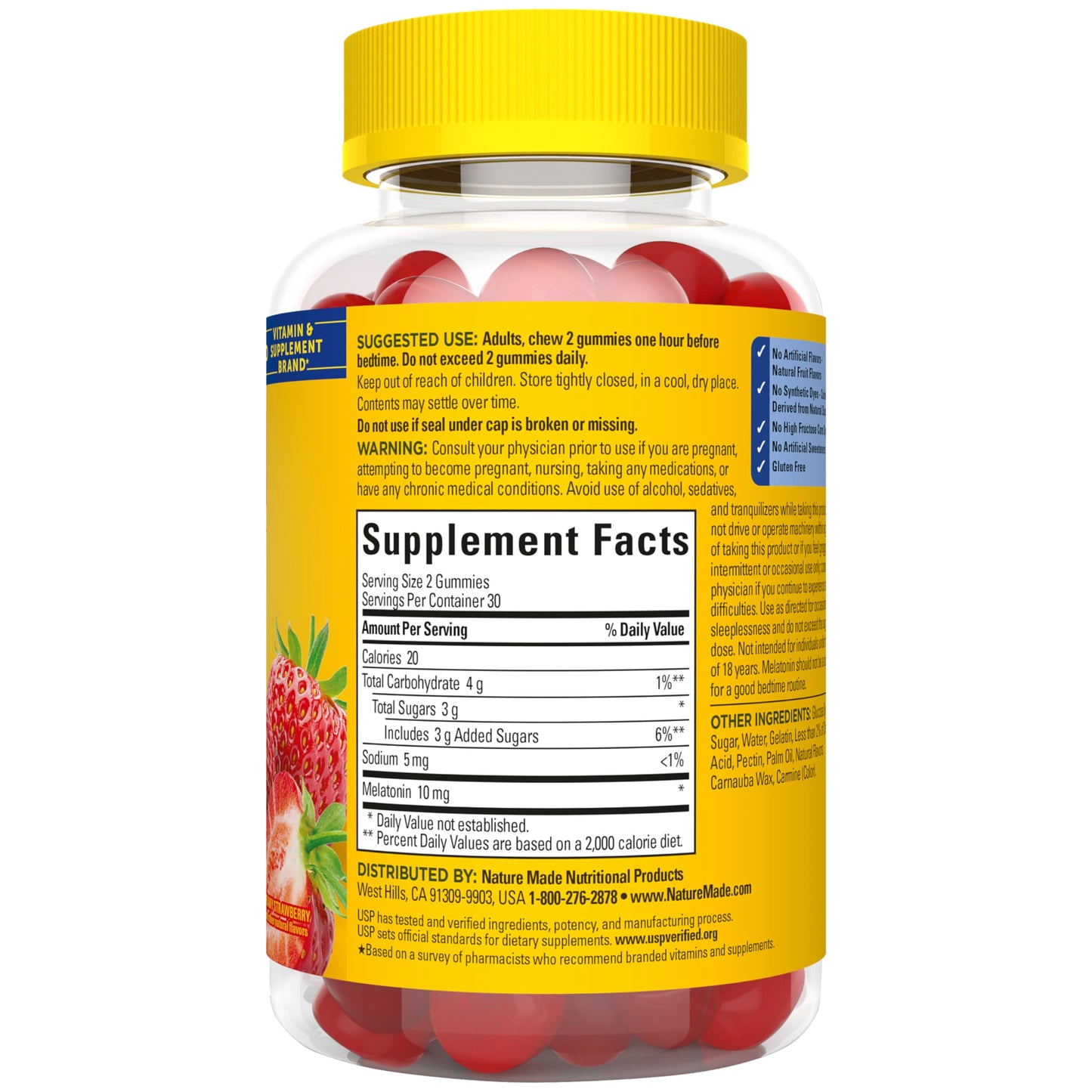 Nature Made Melatonin 10mg Gummies 60 Count