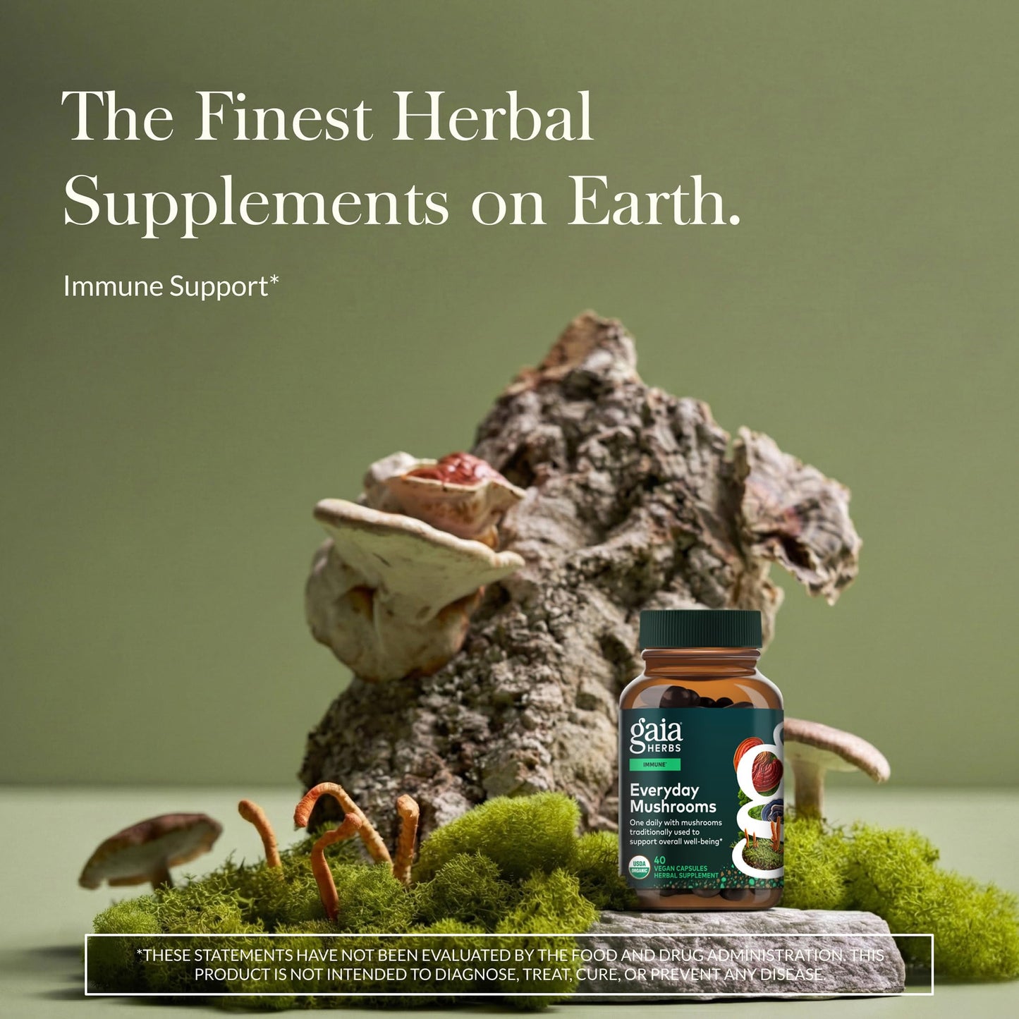 Gaia Herbs Everyday Mushrooms Capsules, 40 Count