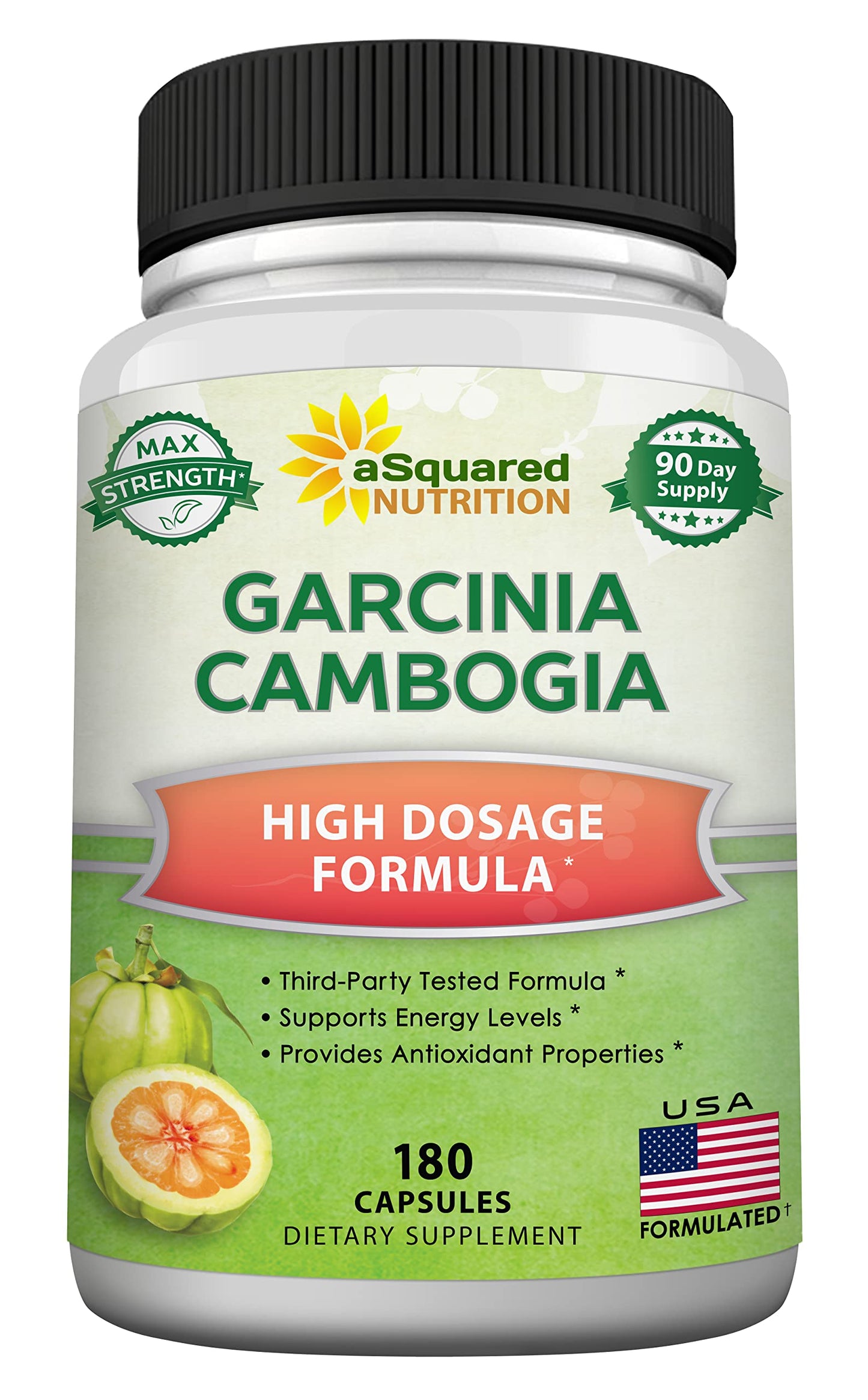 aSquared Nutrition Garcinia Cambogia 1600mg/Serving 180 Capsules