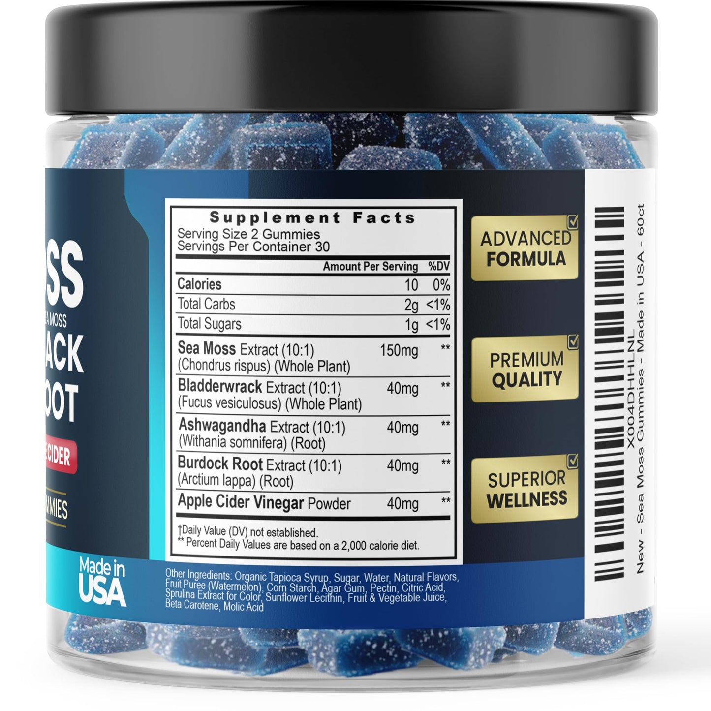 Vitamax Irish Sea Moss Gummies, 60 Gummies